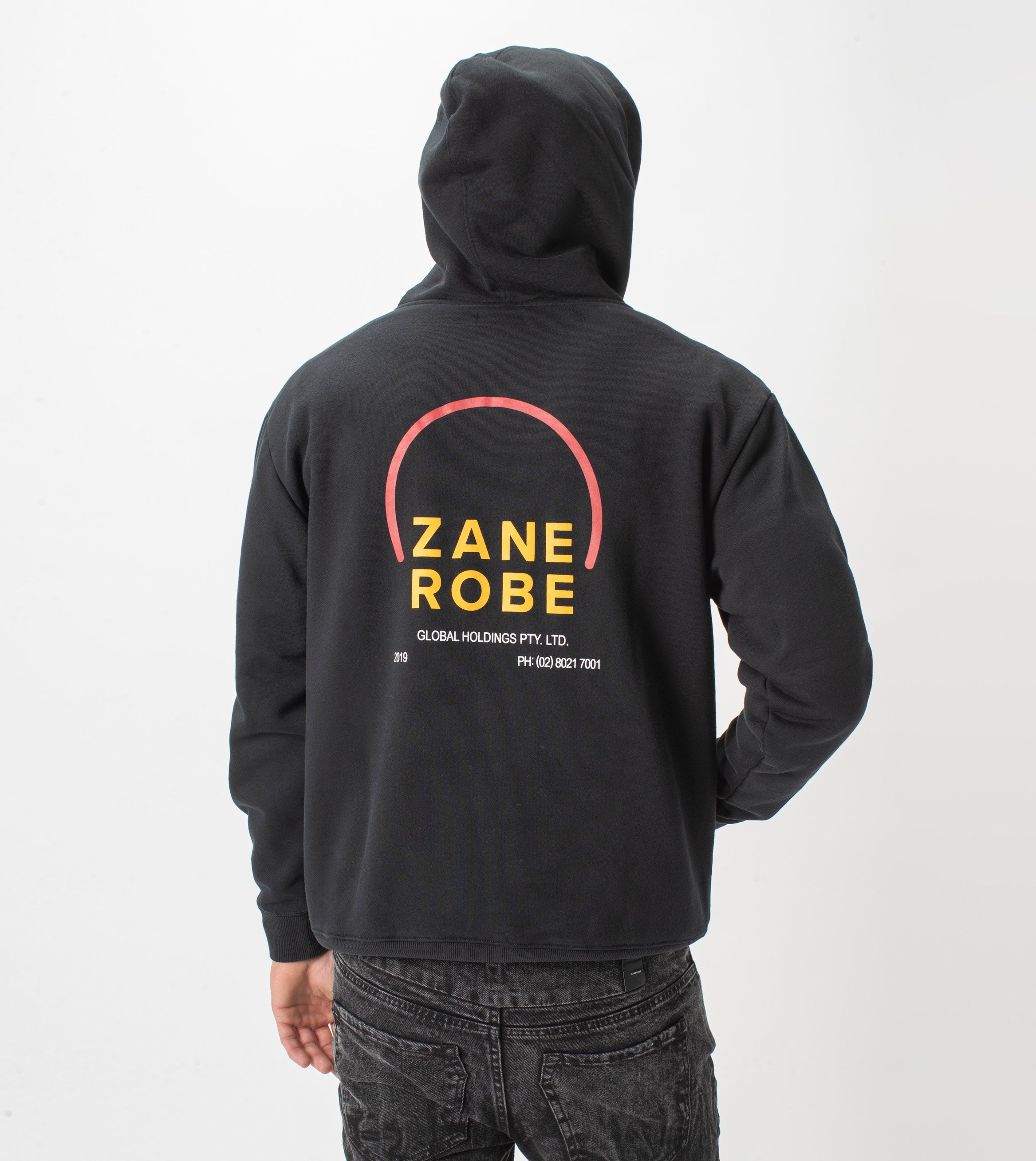 Rising Lowgo Hood Sweat Black