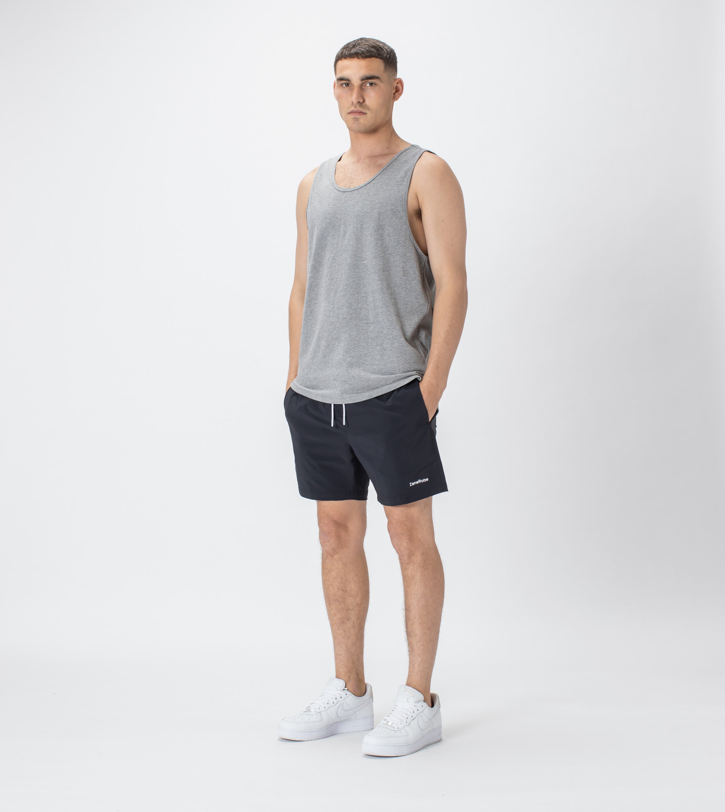 Rugger Tank Dk Grey Marle