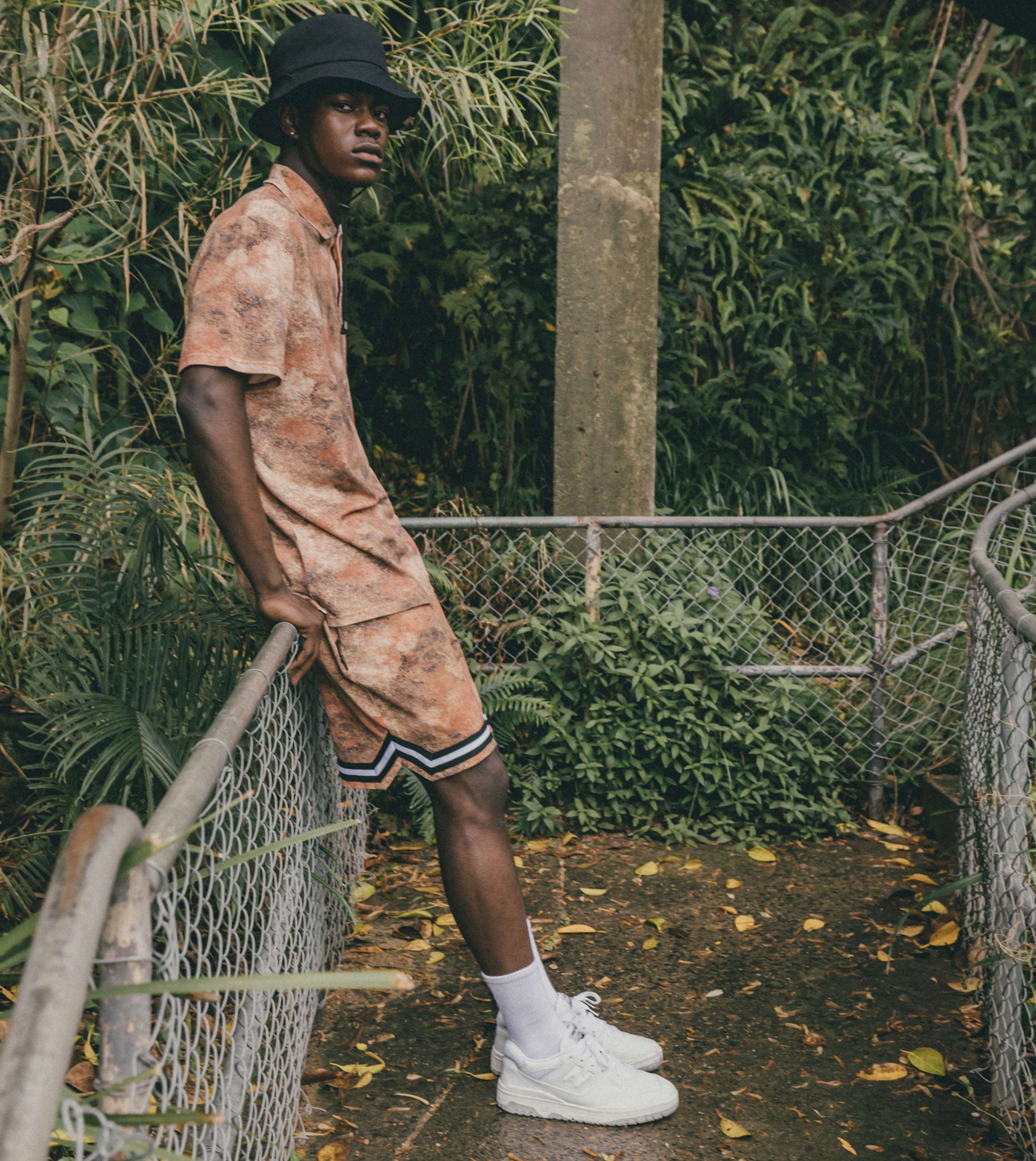 Pique Basketball Short Rust Camo