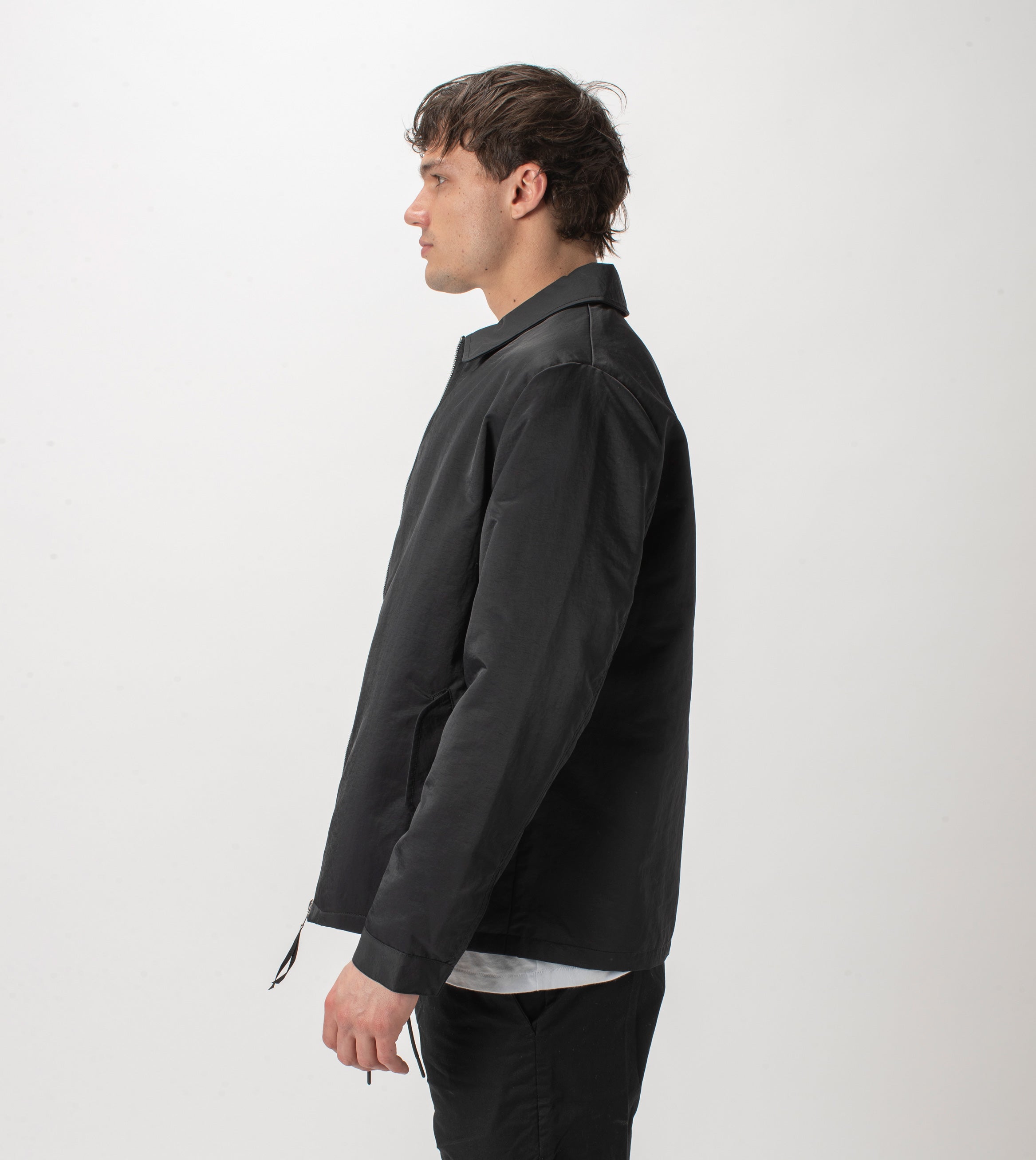 Satin Coach Jacket Black