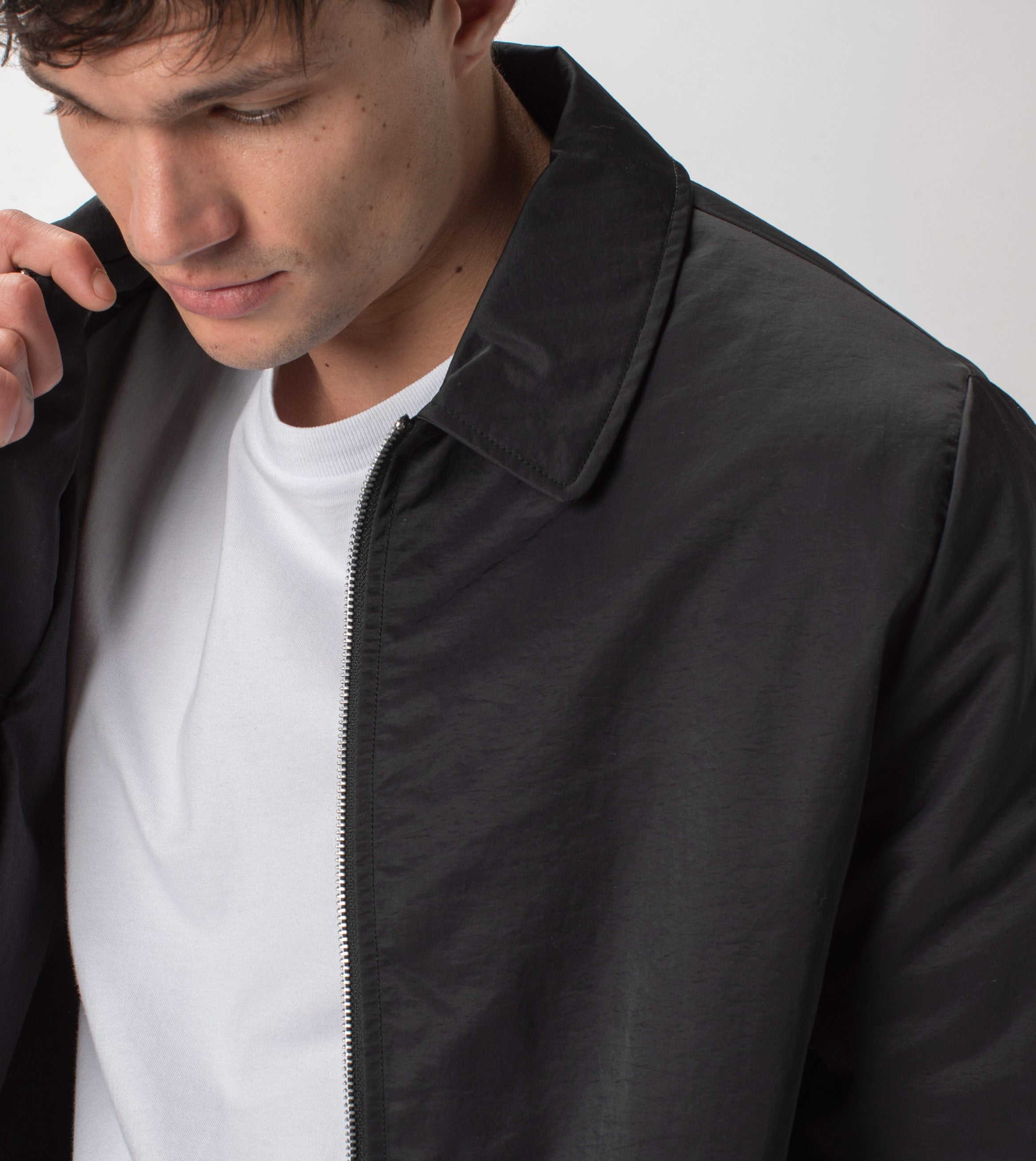 Satin Coach Jacket Black