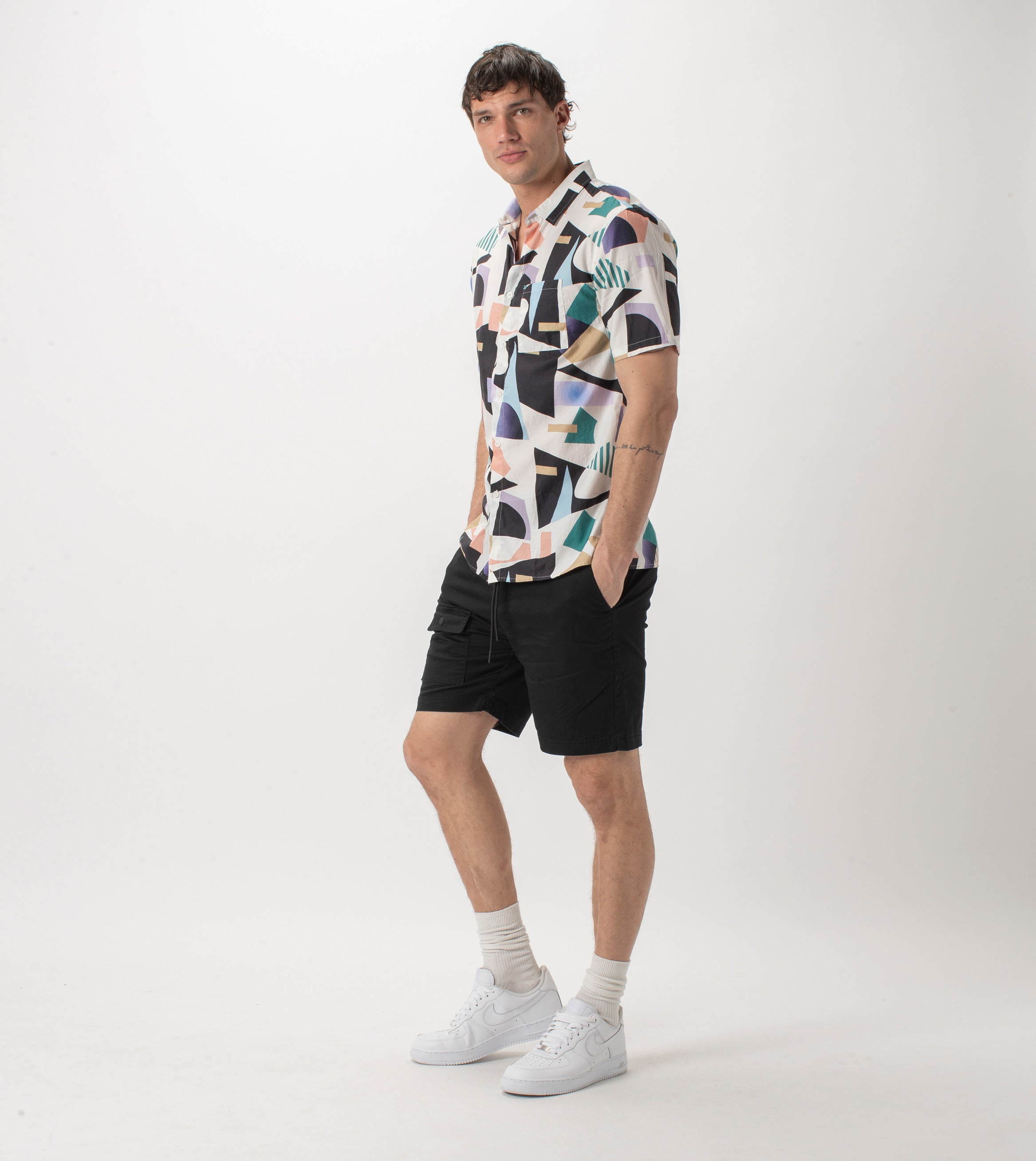 Shapeshifter SS Shirt Milk/Teal