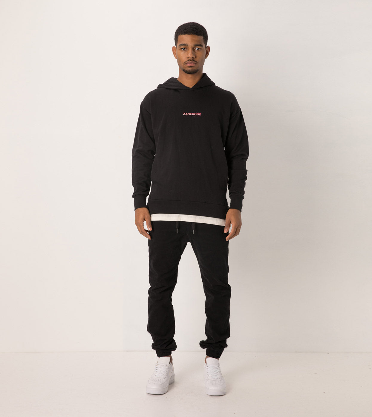 Season Rugger Hood Sweat Black