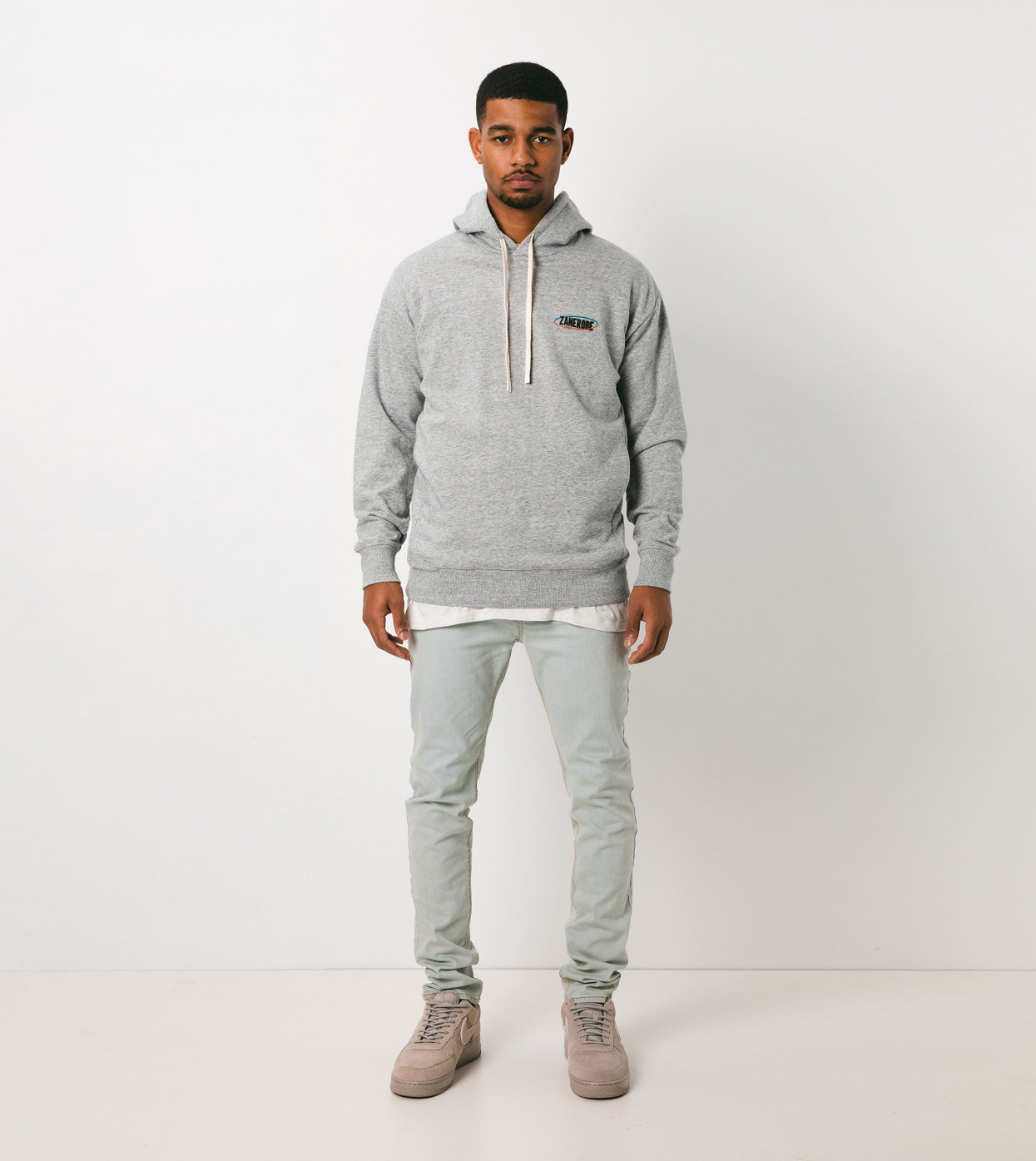 Services Rugger Hood Sweat Grey Marle - Sale