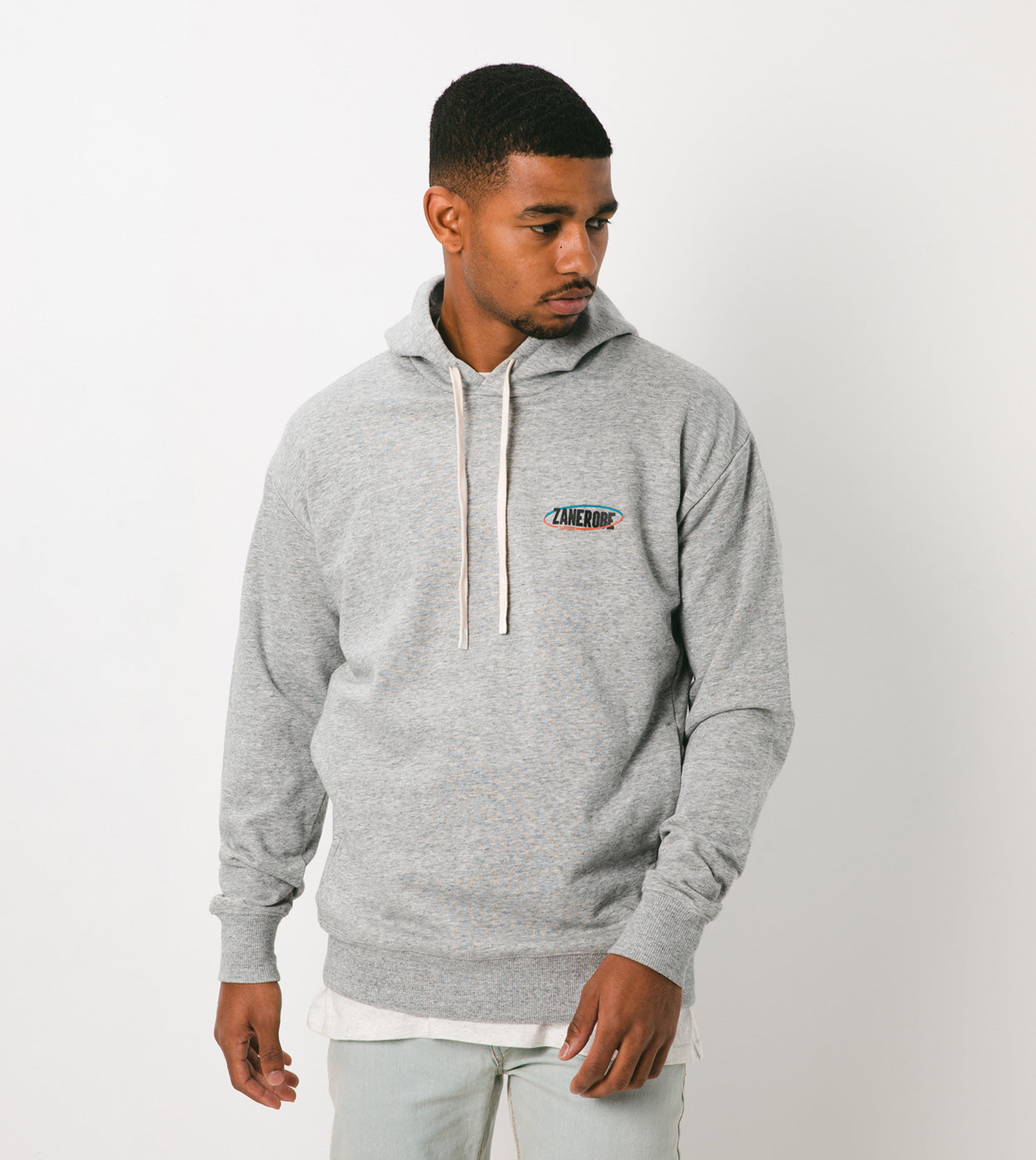 Services Rugger Hood Sweat Grey Marle - Sale