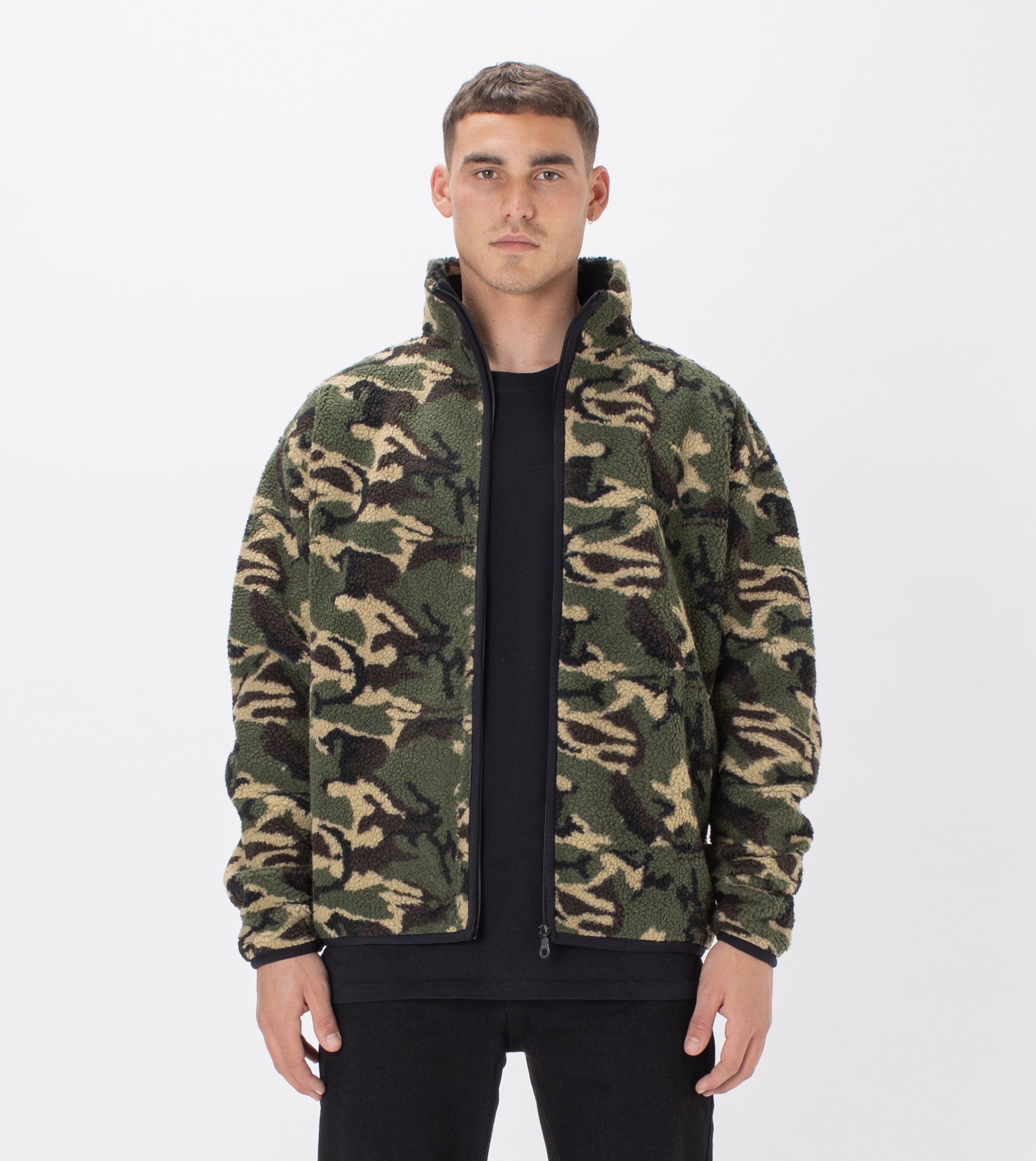 Shearling Track Jacket Dk Camo