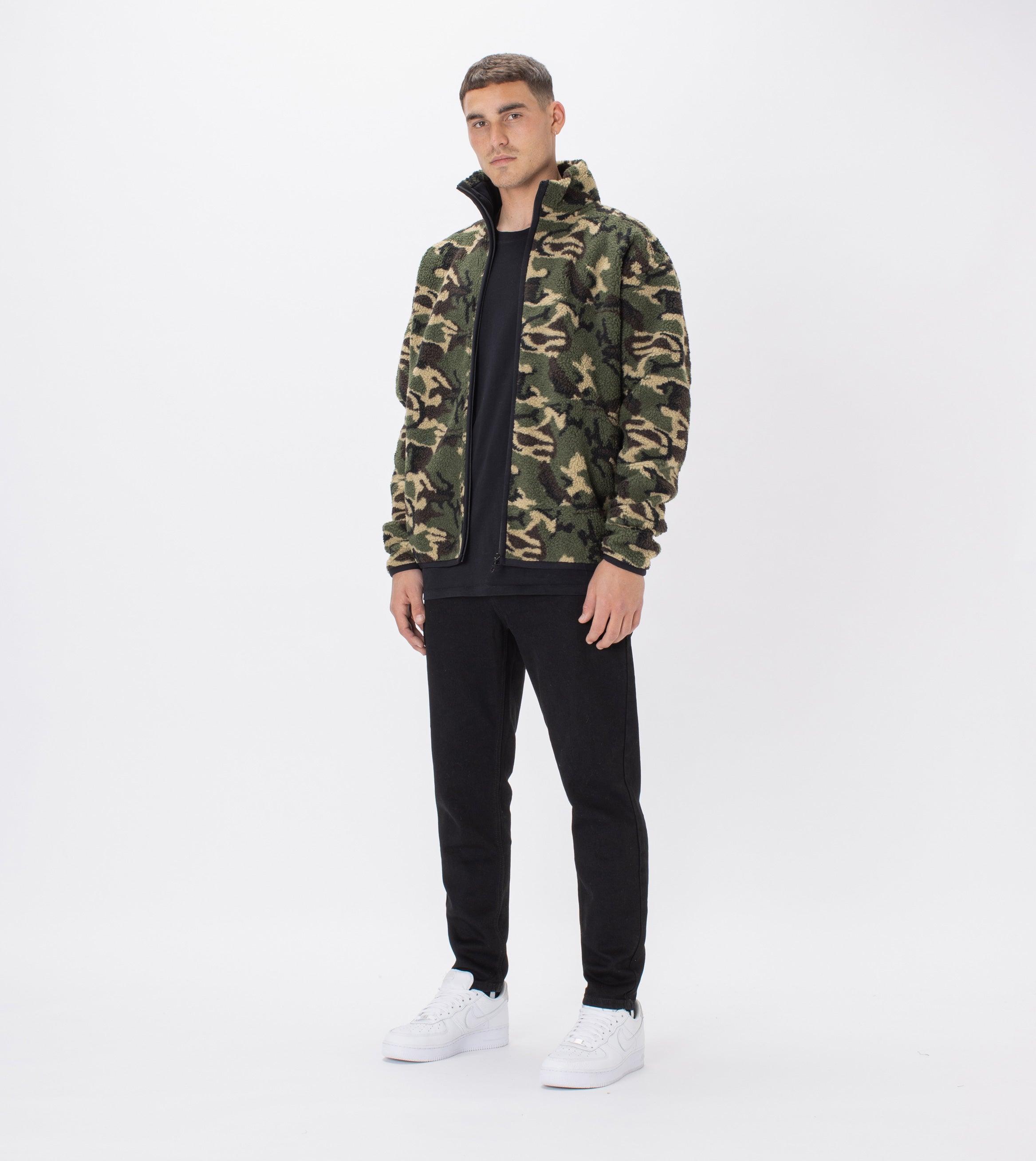 Shearling Track Jacket Dk Camo