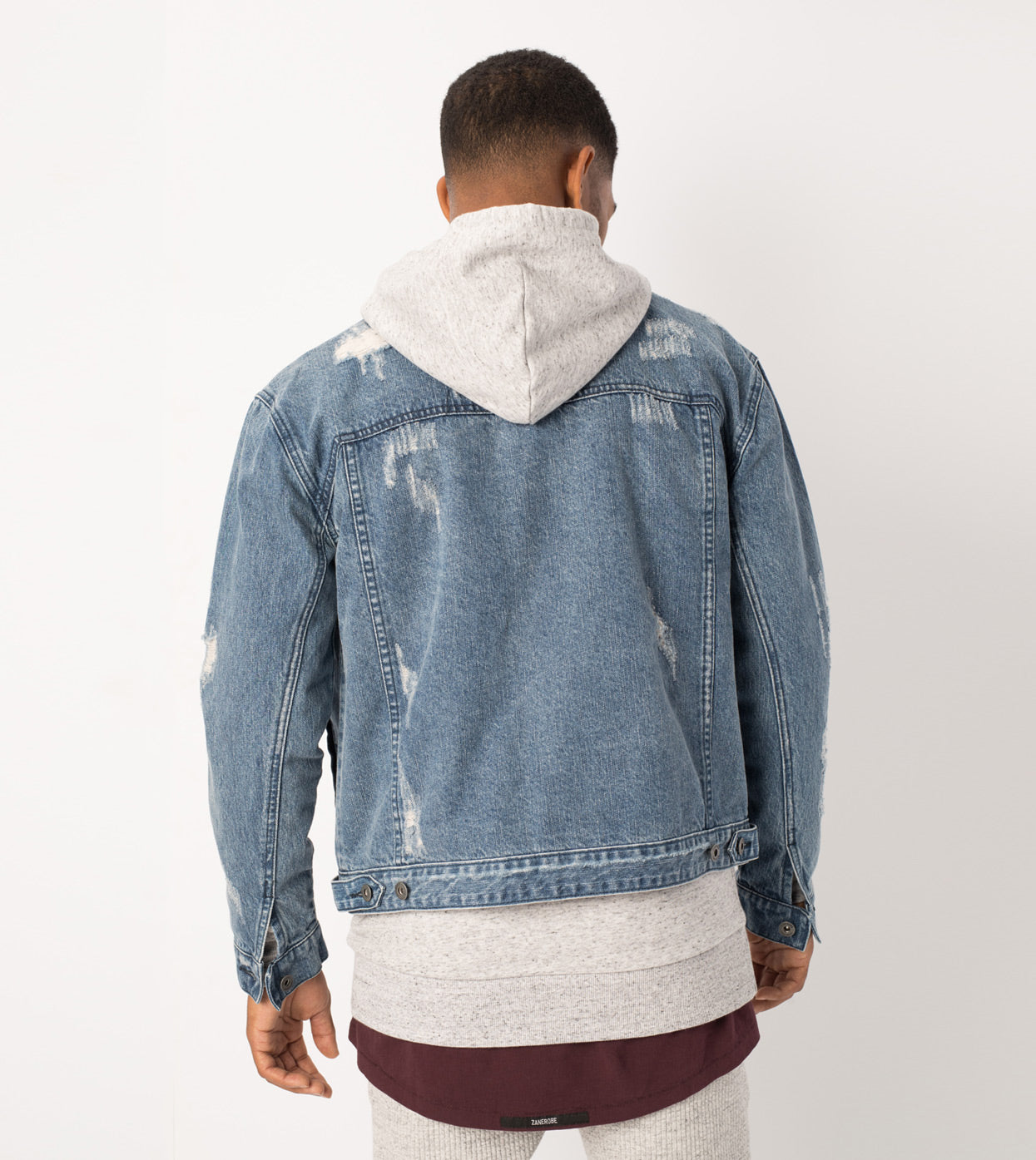 Shred Snitch Denim Jacket Blow-Out Blue - Sale