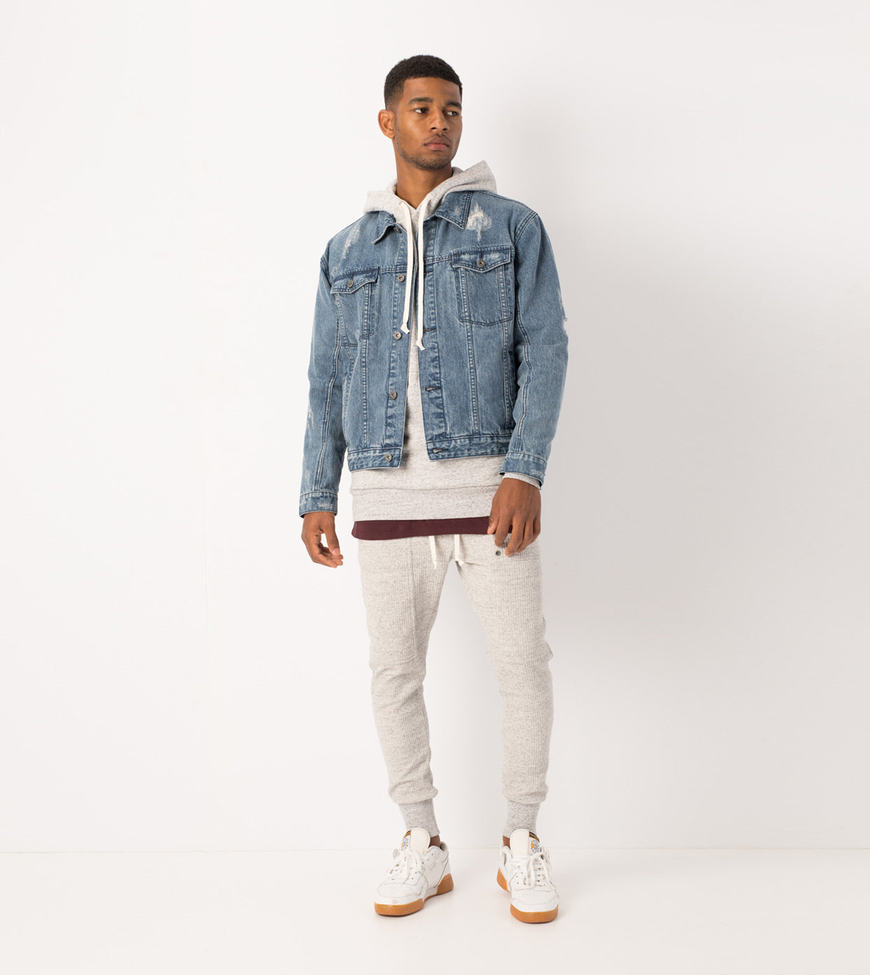 Shred Snitch Denim Jacket Blow-Out Blue - Sale