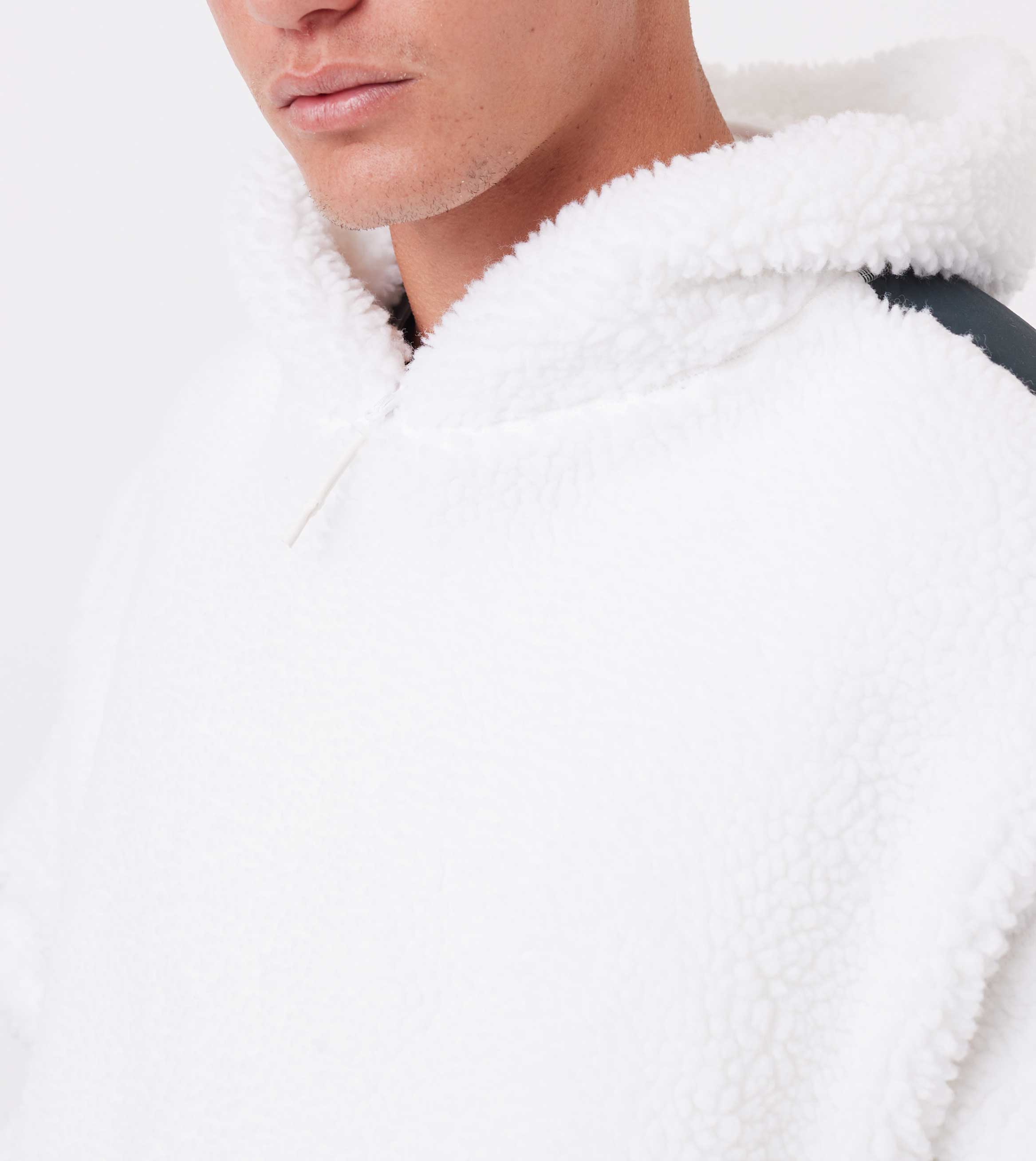 Ski Shearling Hoodie White/Forest