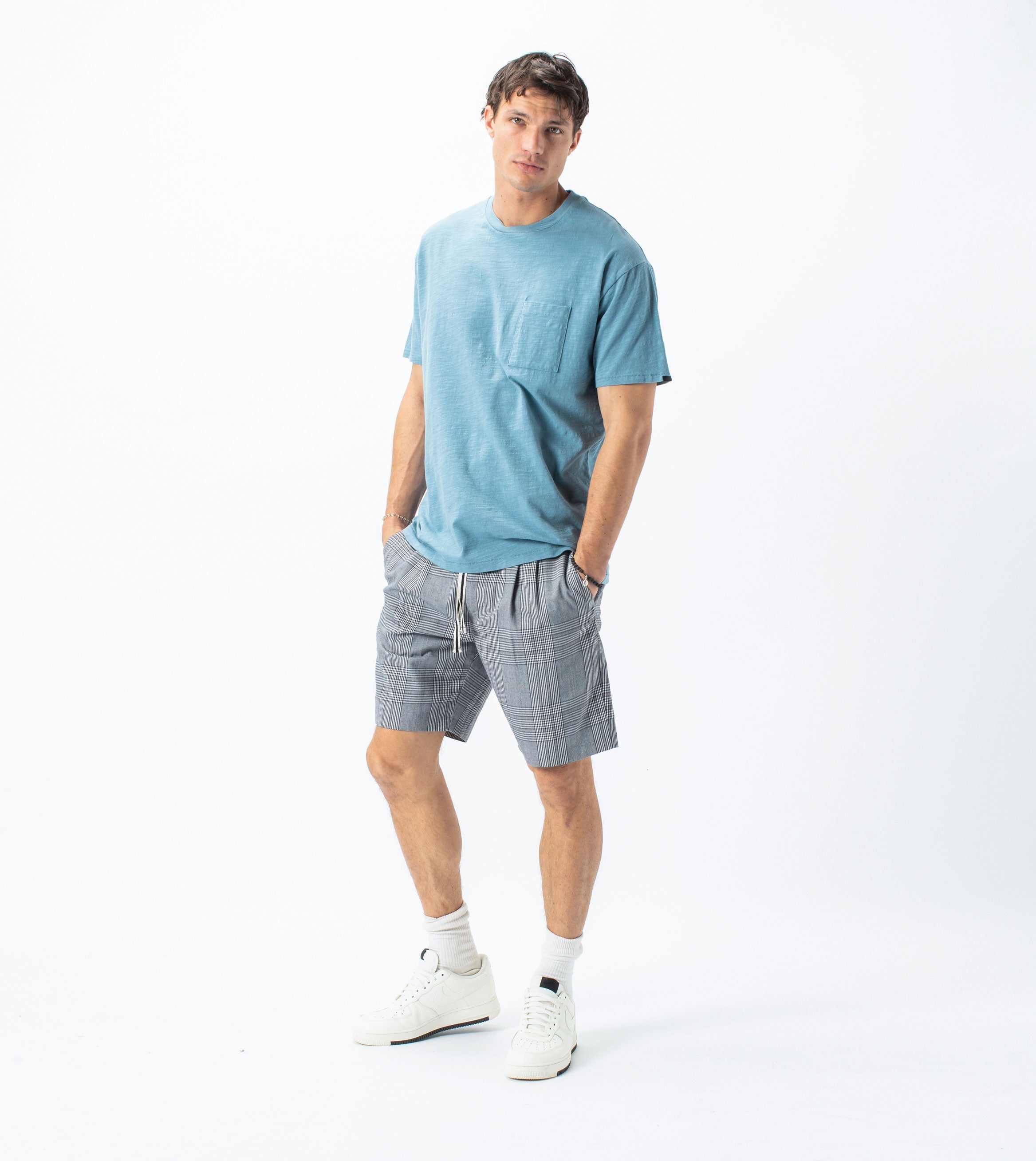 Slub Box Pocket Tee Ocean