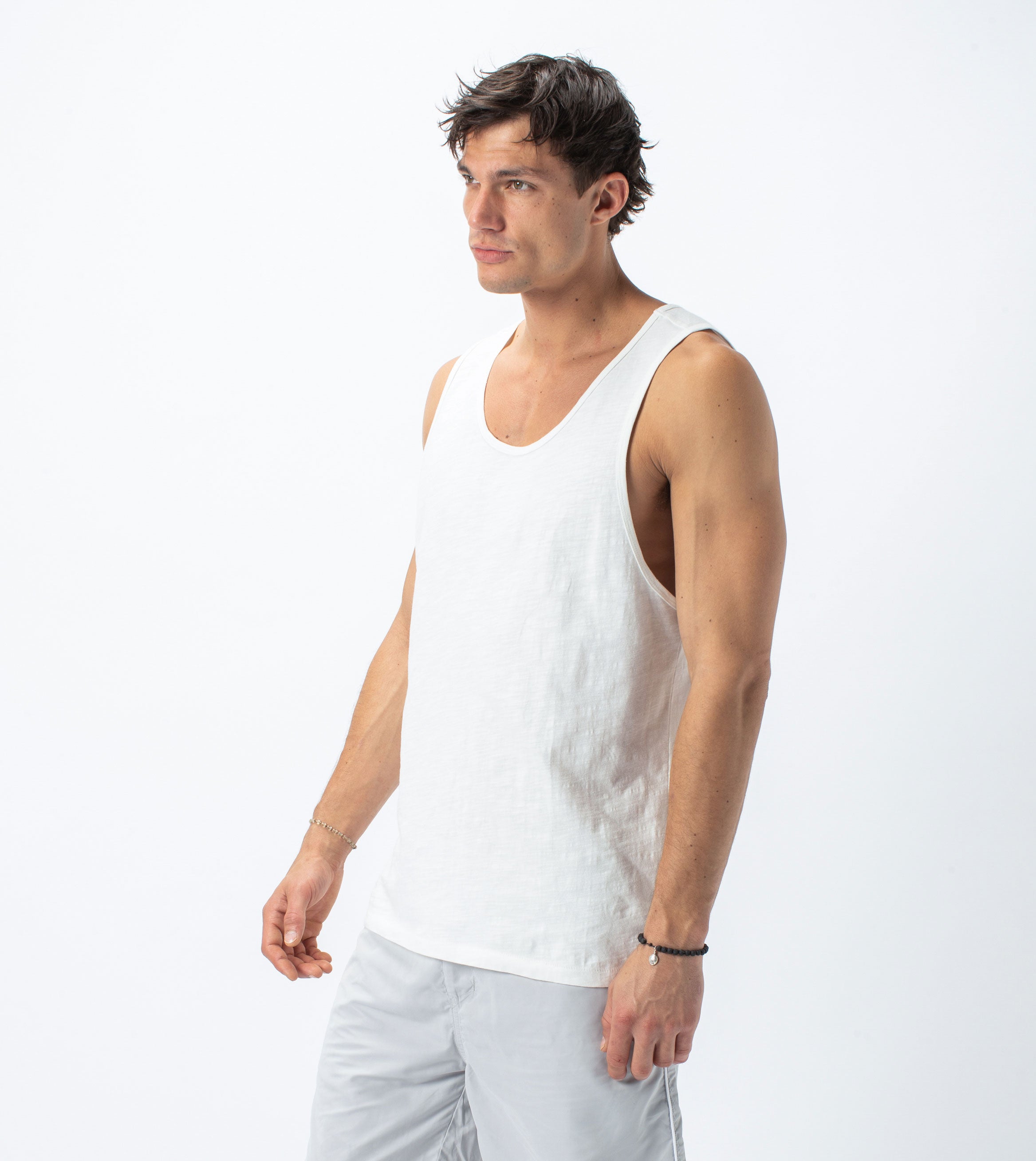 Slub Rugger Tank Milk