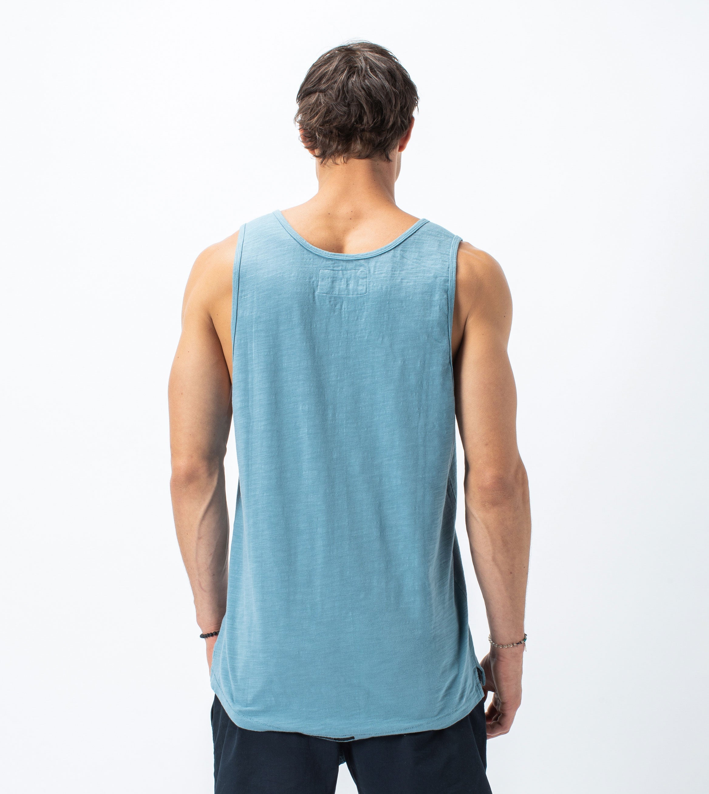 Slub Rugger Tank Ocean