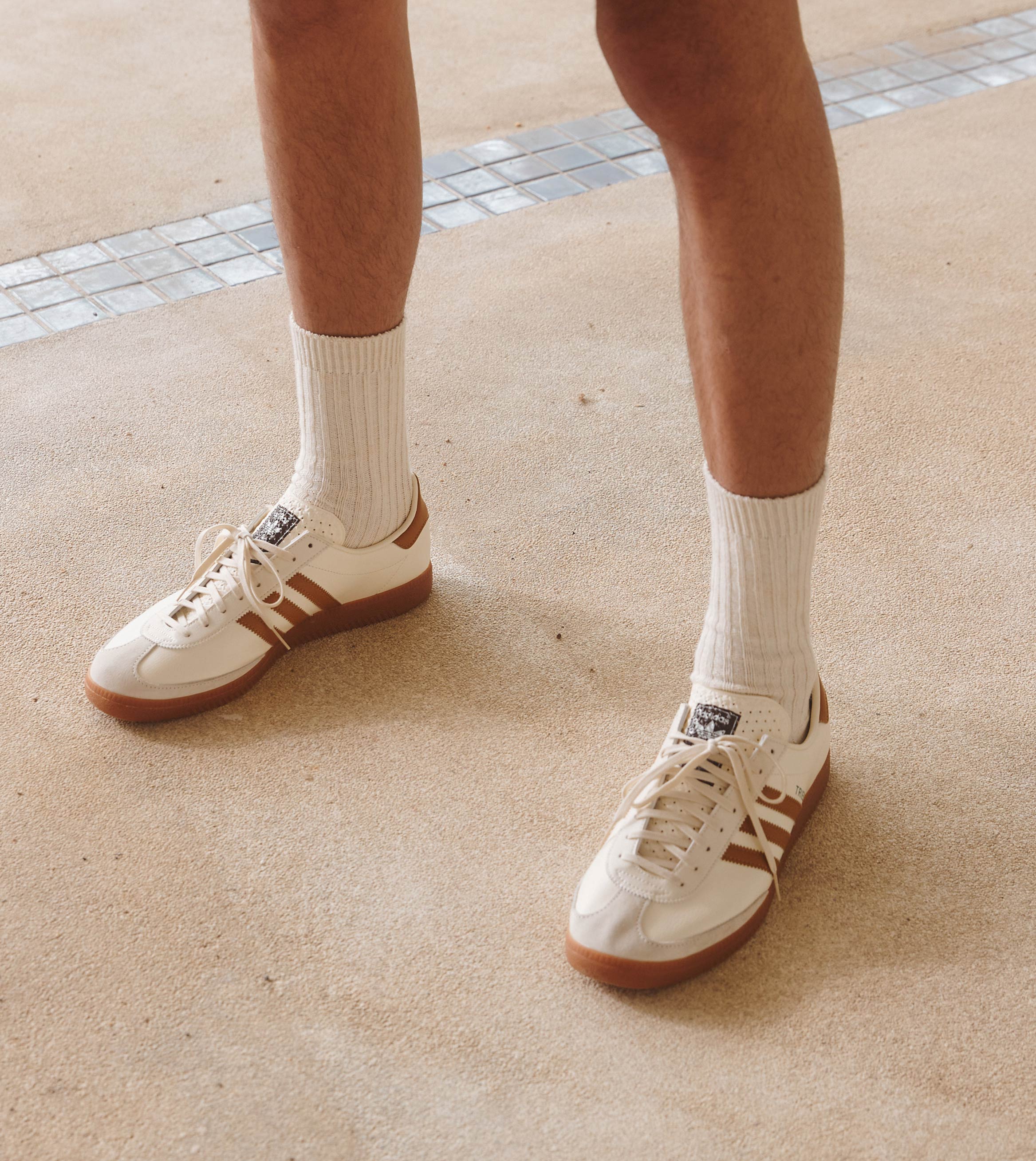 Slub Sock White/Natural (2 Pack)
