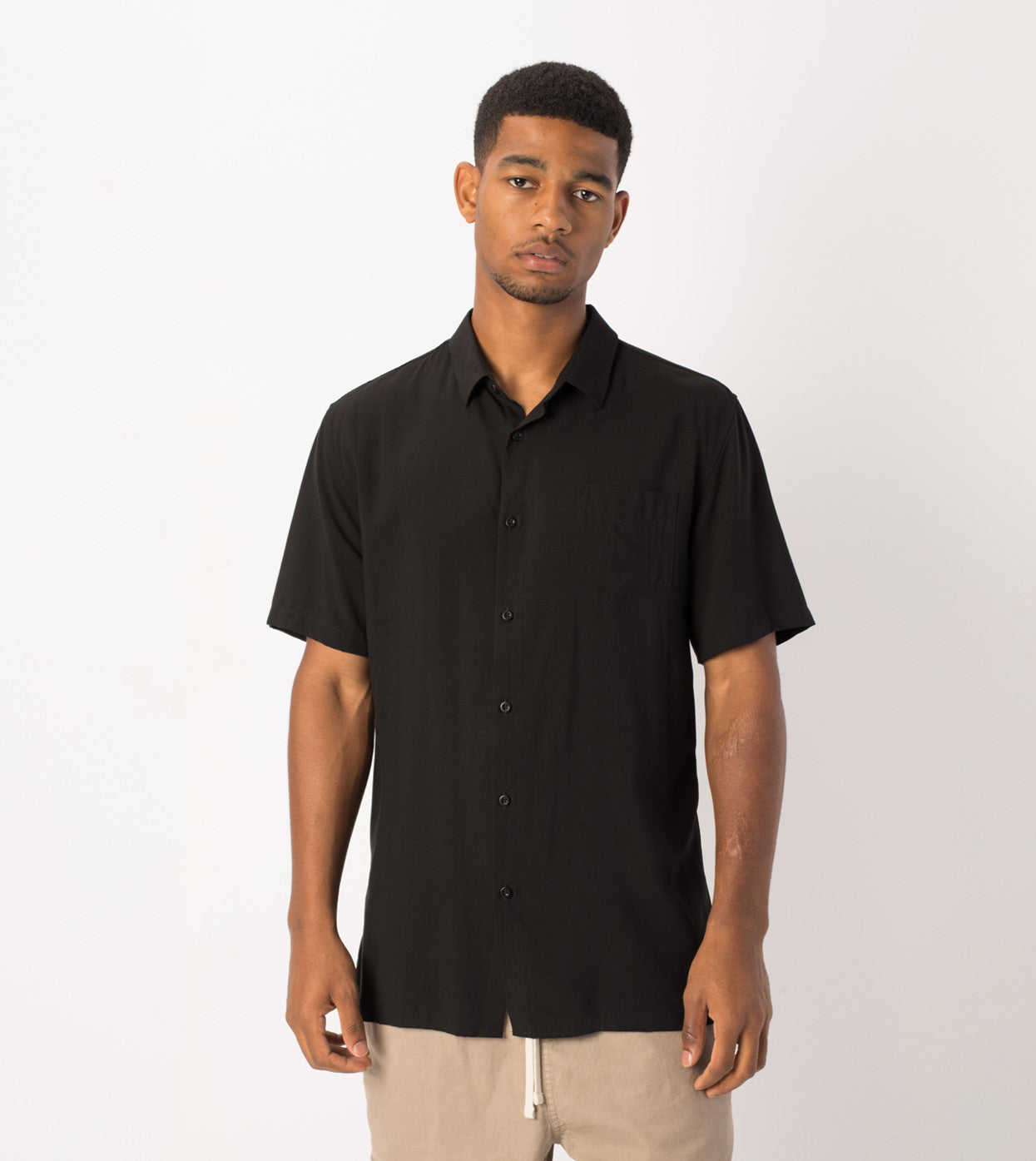 Solid SS Shirt Black