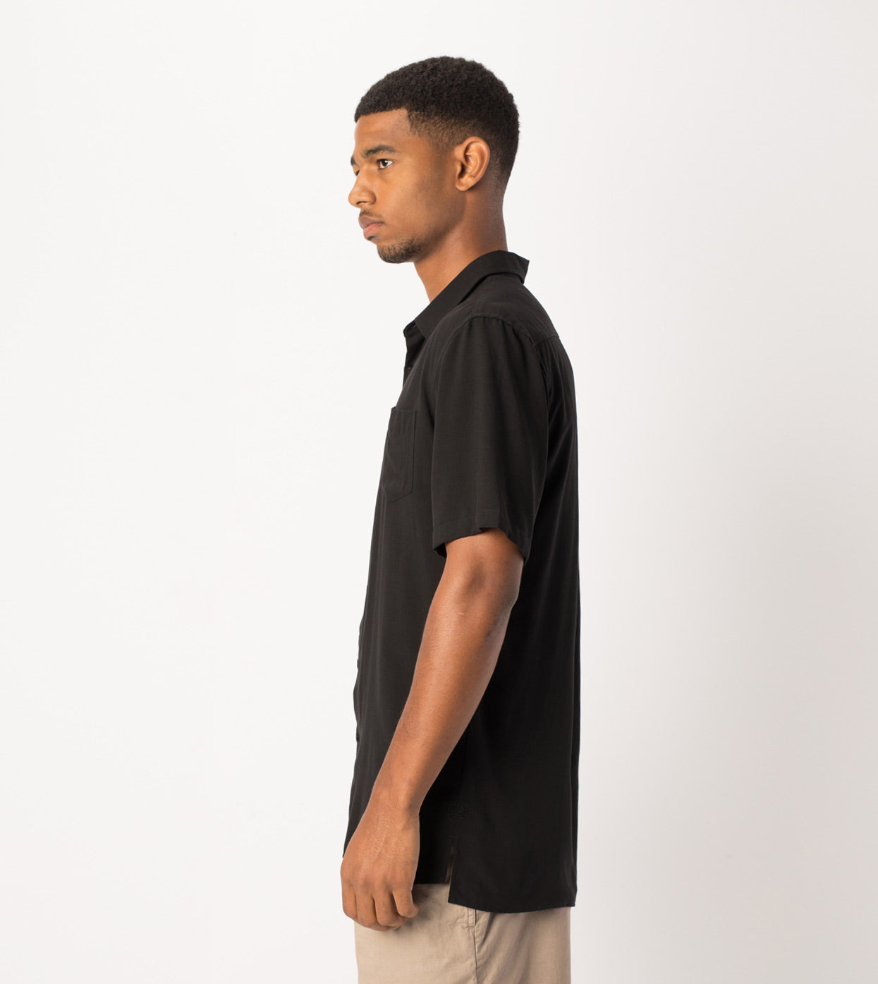 Solid SS Shirt Black