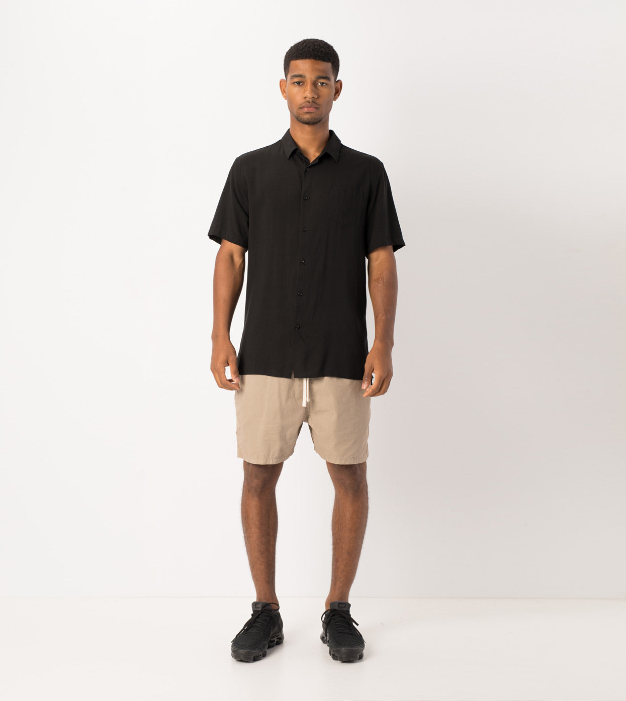 Solid SS Shirt Black