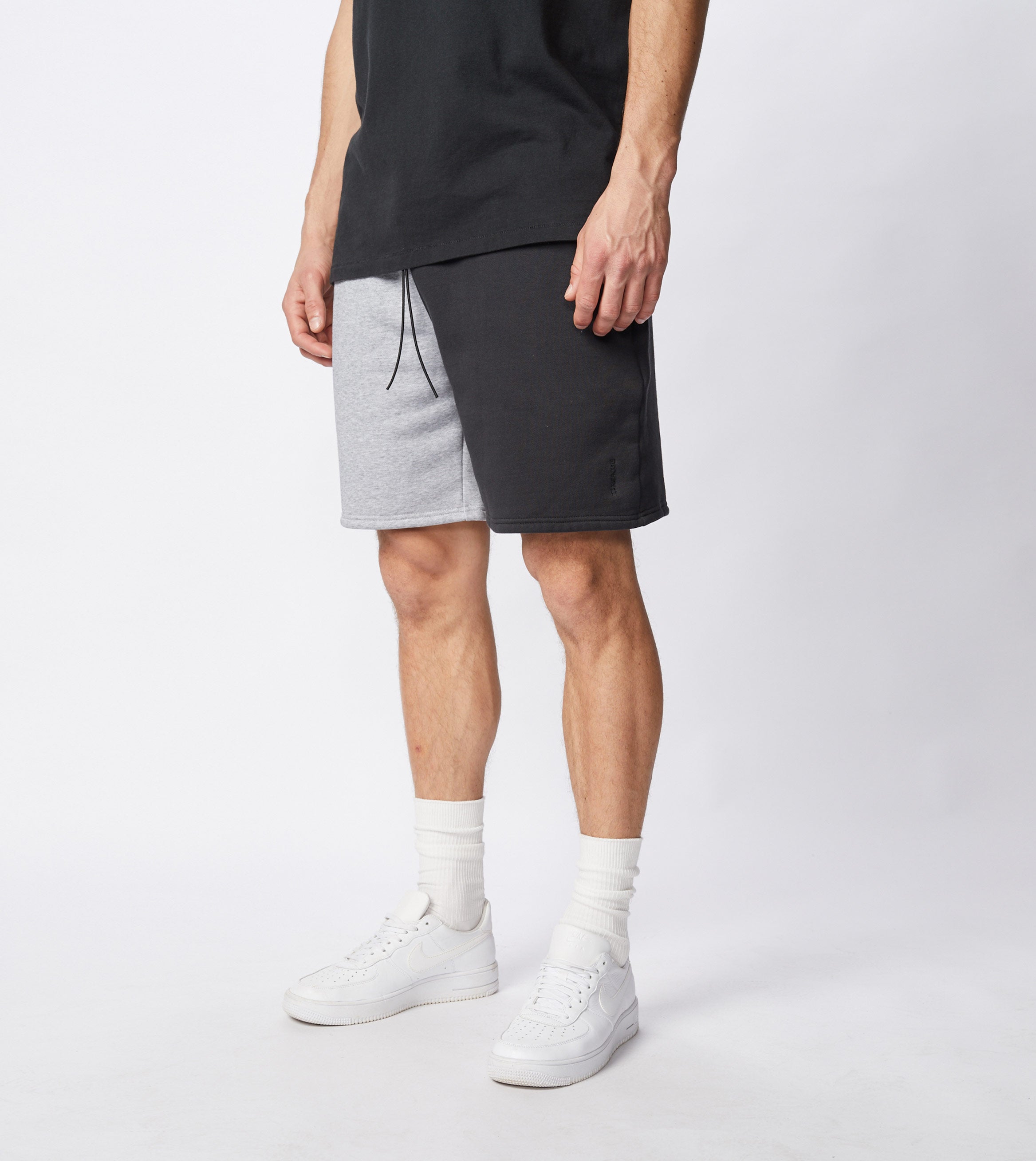 Splice Jumpa Sweat Short Silver Marle/Smokey Black