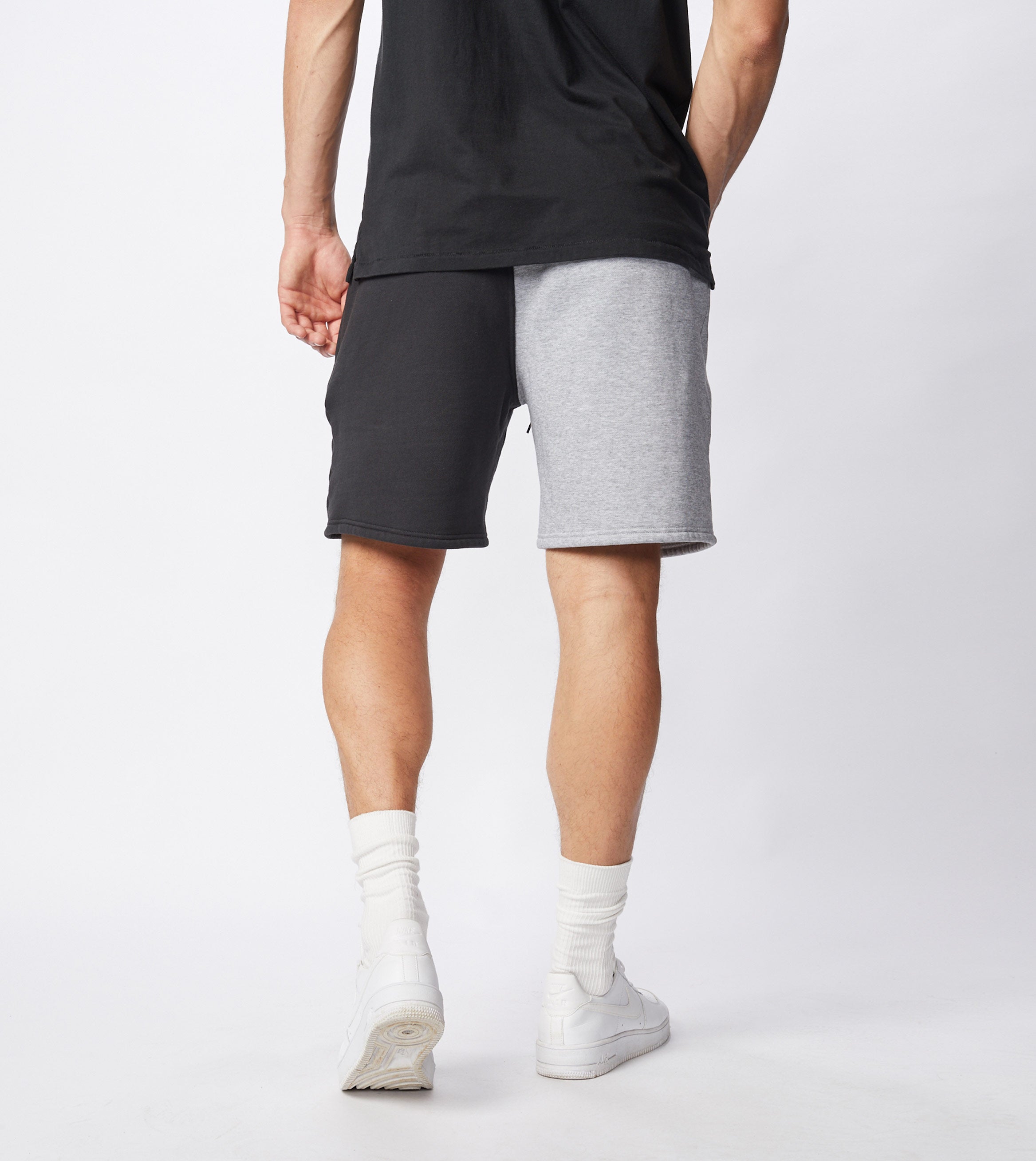 Splice Jumpa Sweat Short Silver Marle/Smokey Black