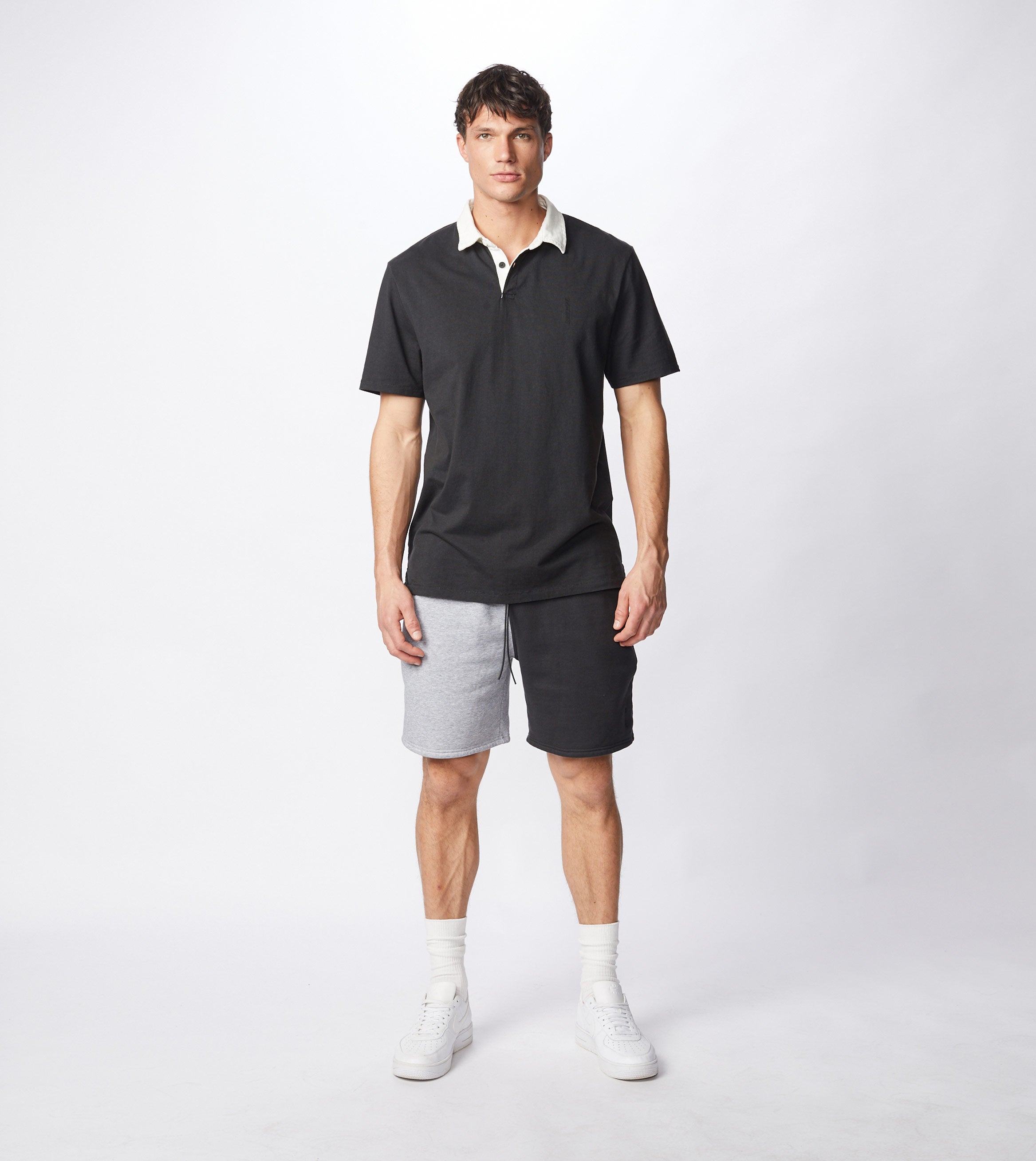 Splice Jumpa Sweat Short Silver Marle/Smokey Black