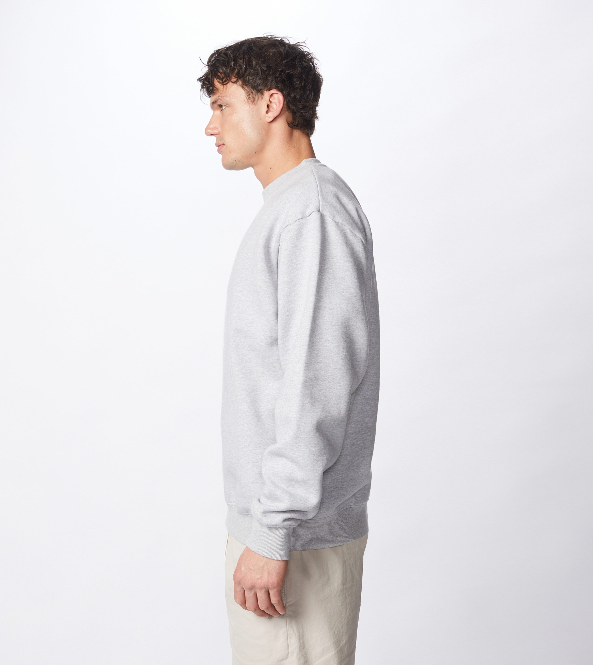 Splice Crew Sweat Milk/Silver Marle