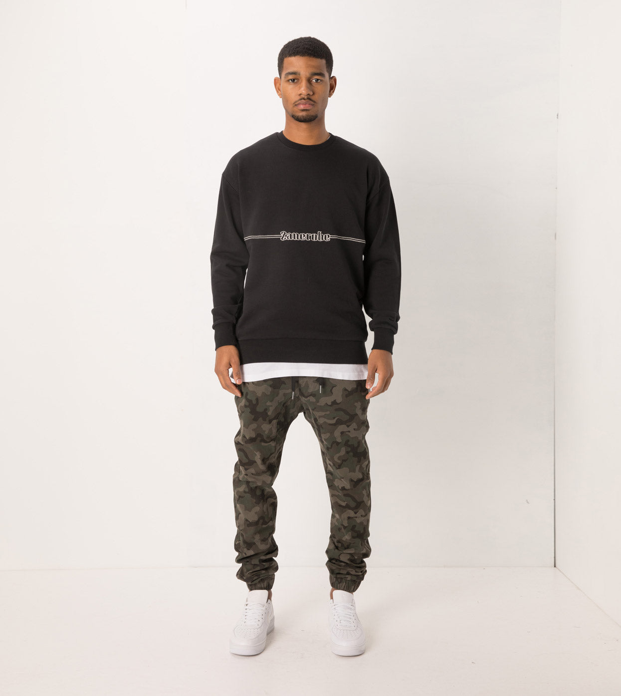 Sponsor Rugger Crew Sweat Black