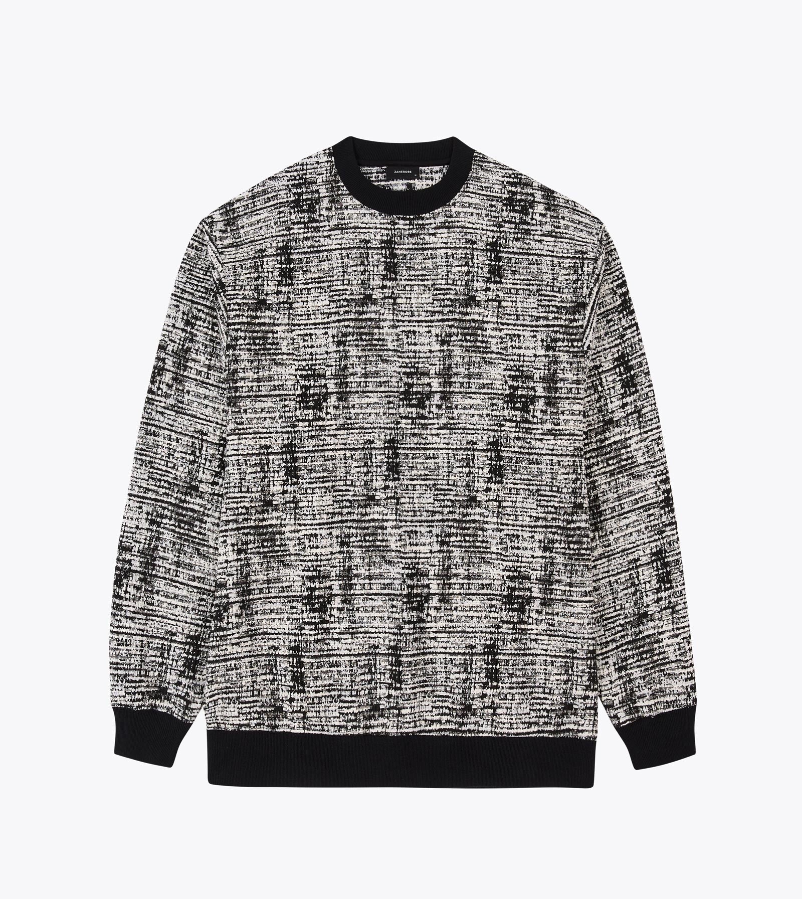 Static Crew Sweat Black/White