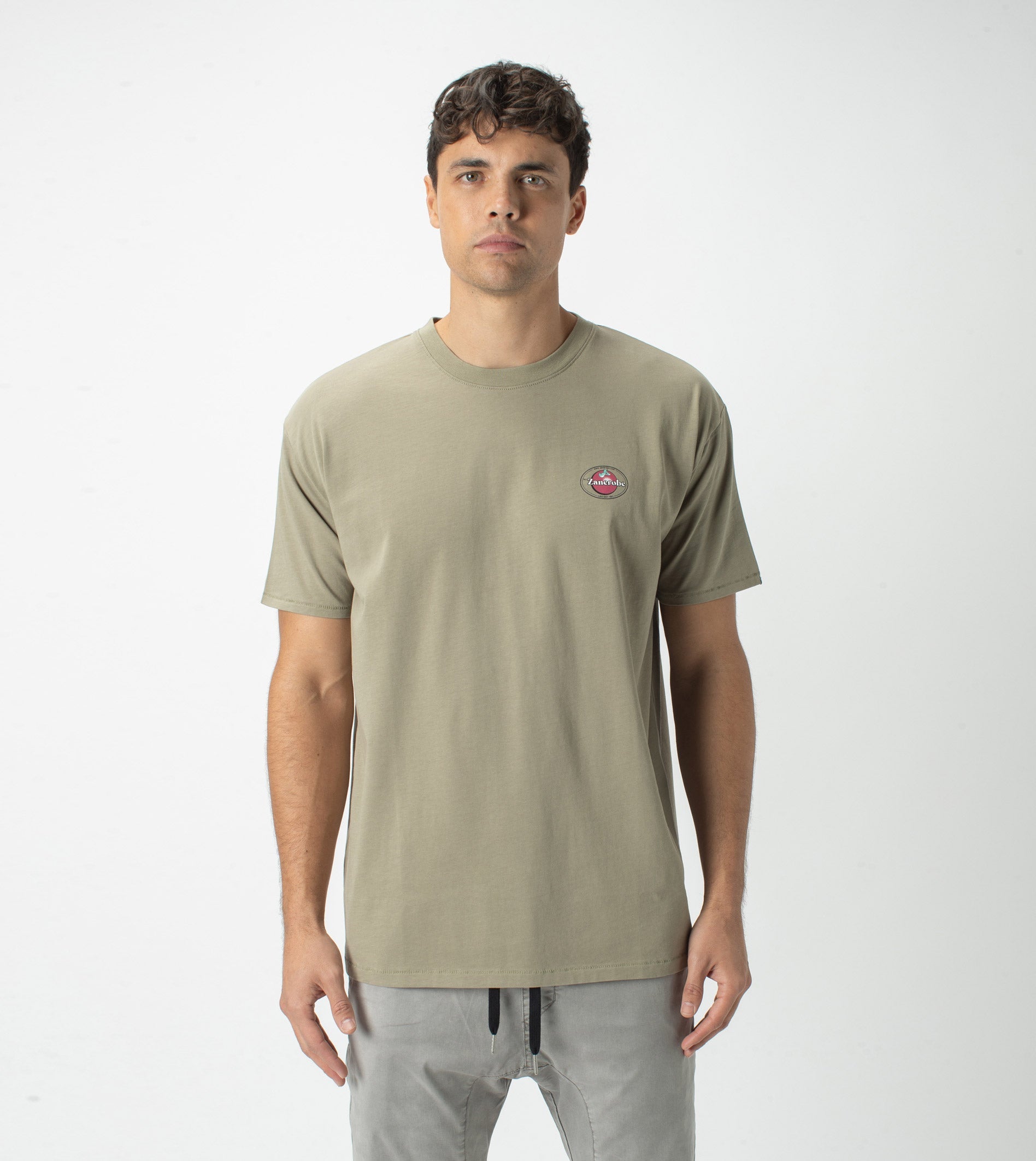 Sticker Box Tee Moss