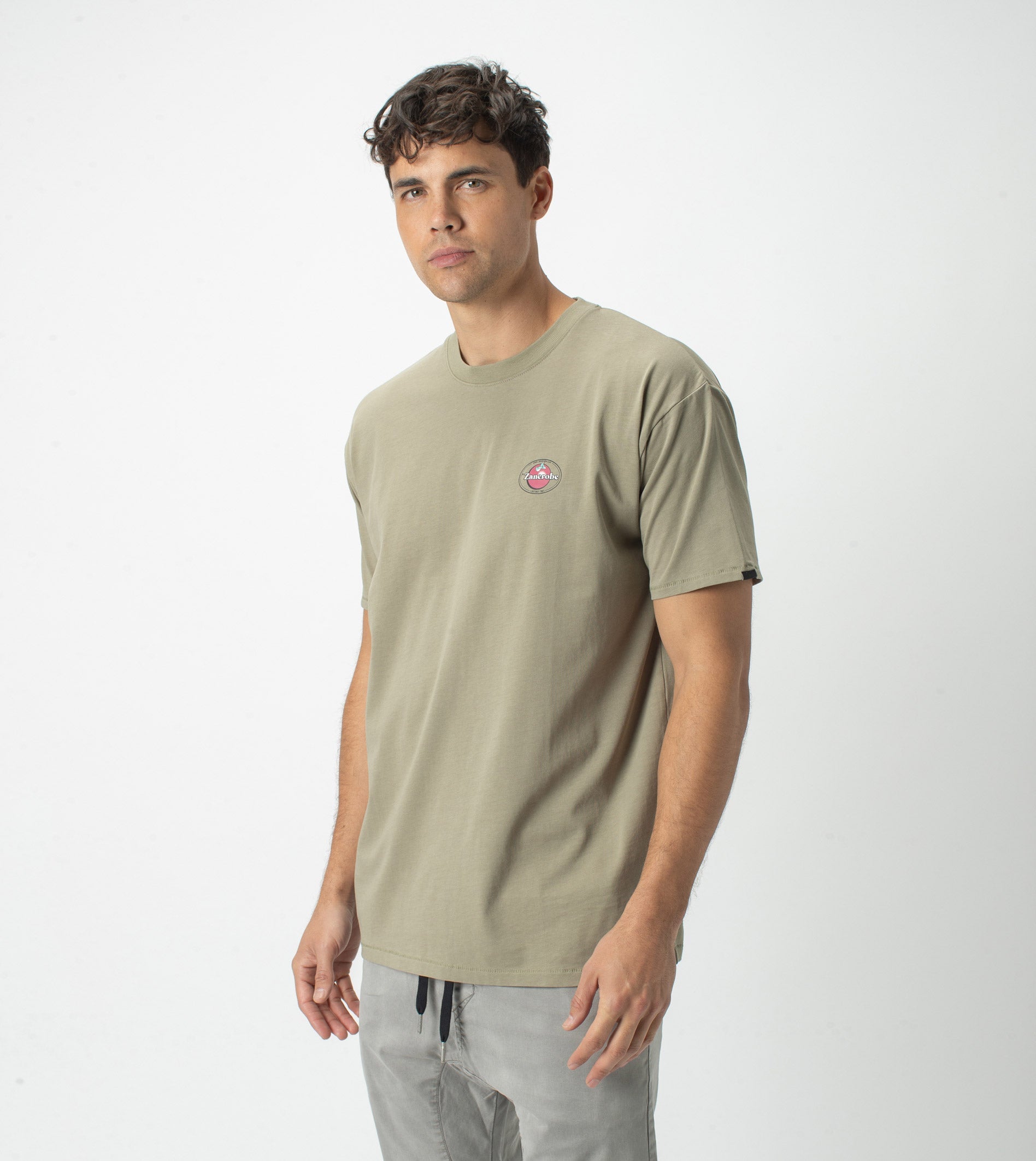 Sticker Box Tee Moss
