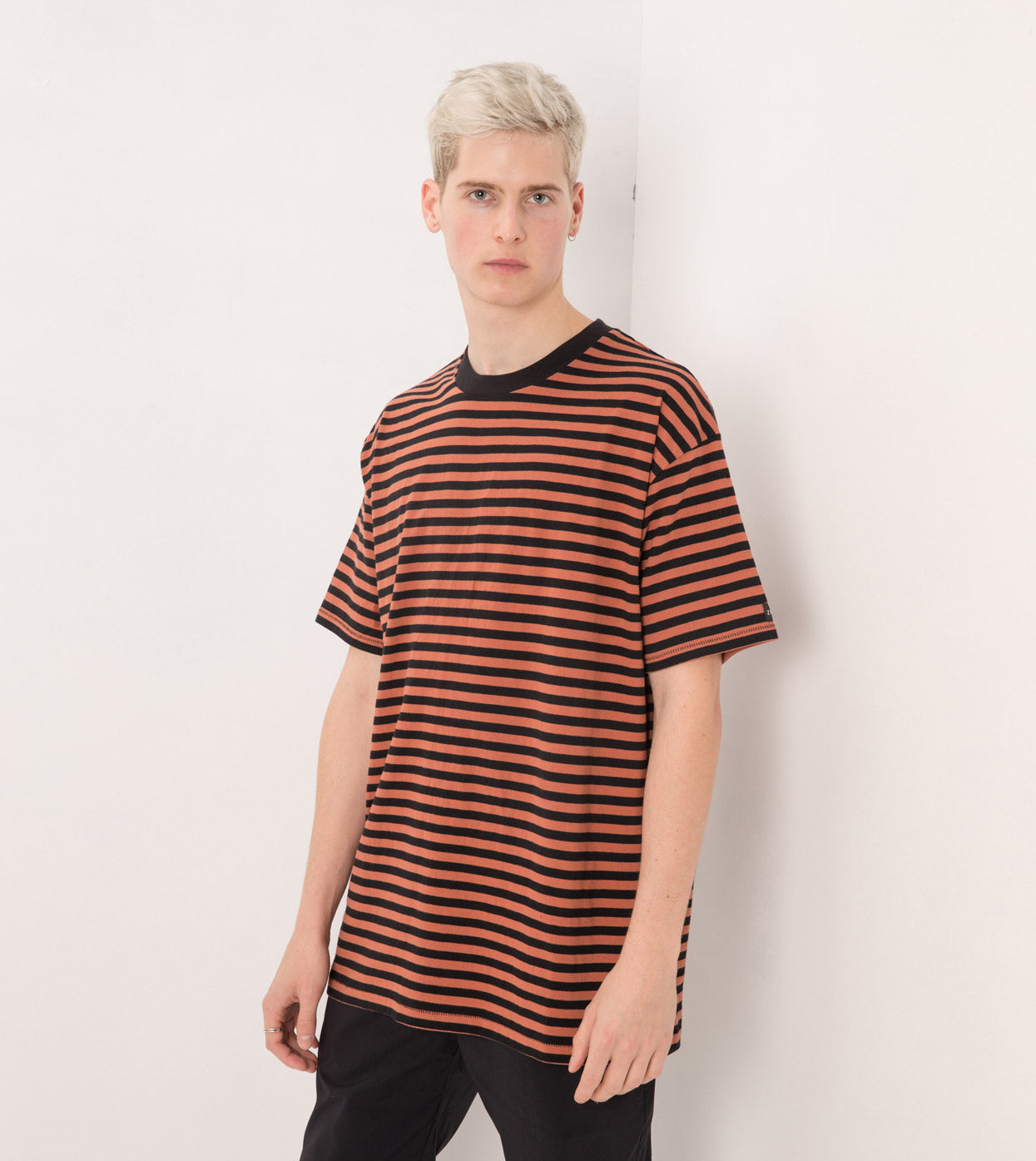 Stripe Box Tee Bronze/Black