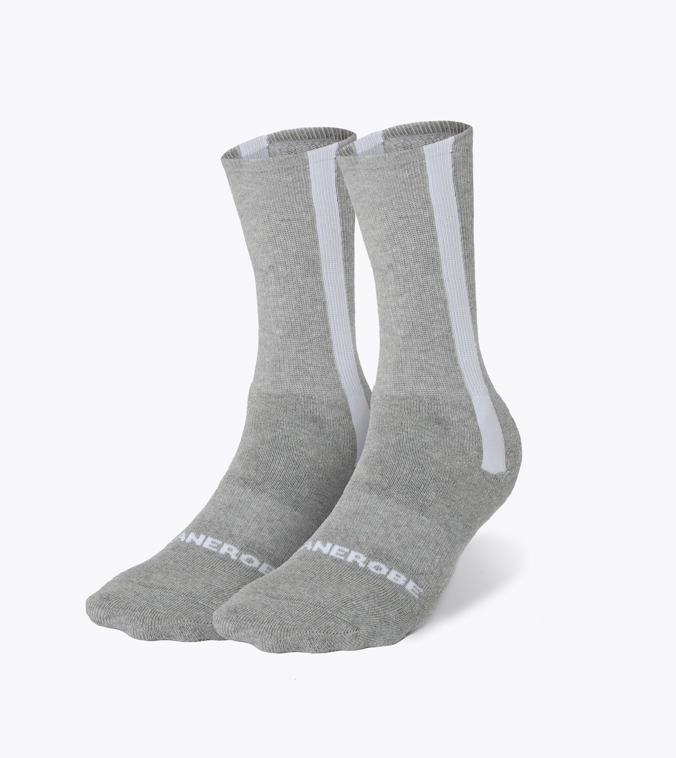Split High Sock Silver Marle/Black (2 Pack)