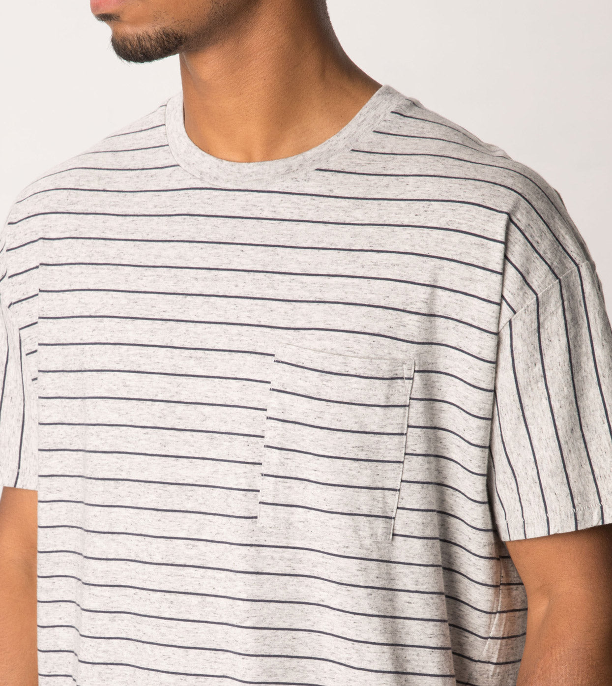 Stripe Rugger Tee Storm Marle/Duke Blue