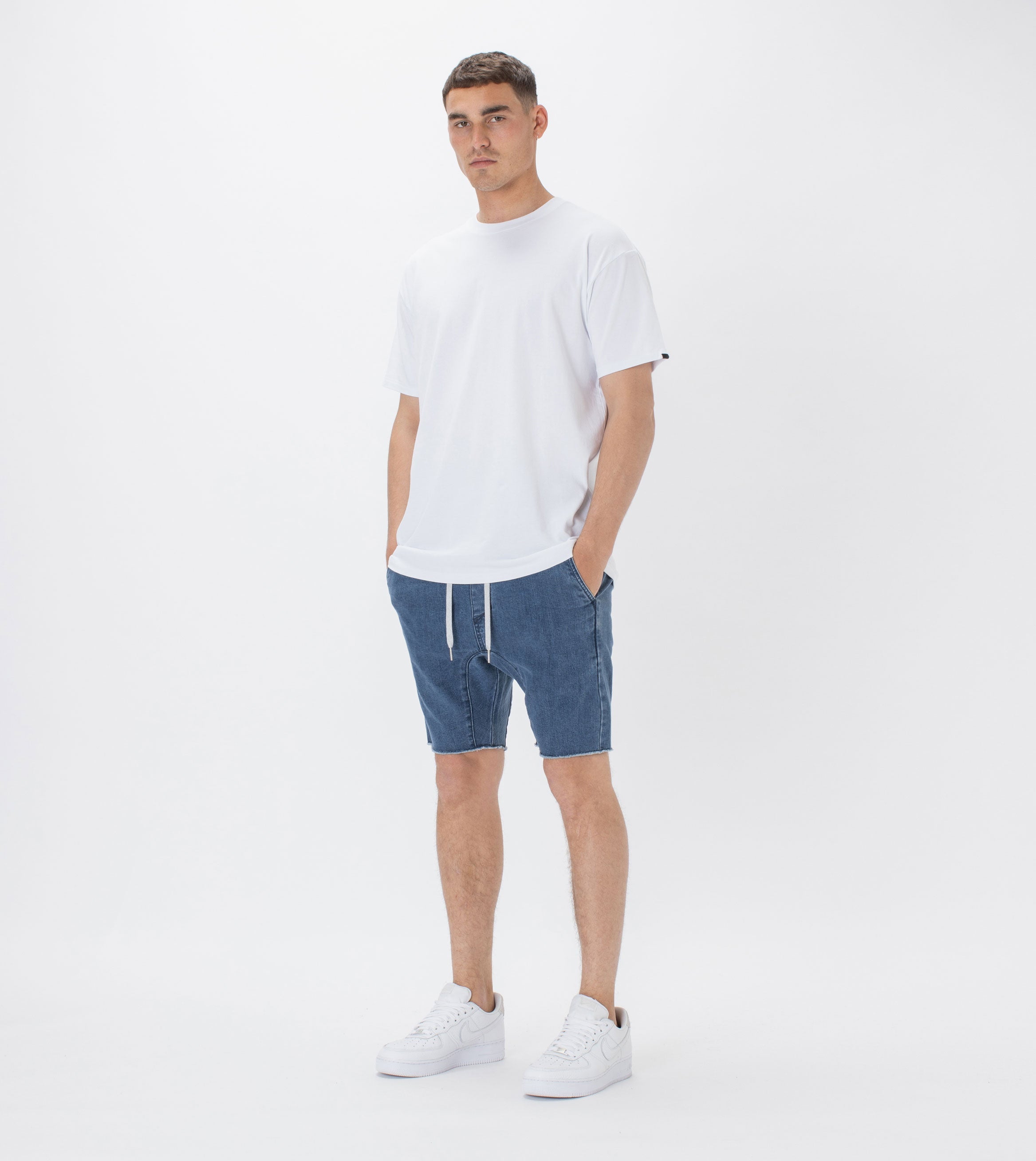Sureshot Denim Short Stripped Indigo
