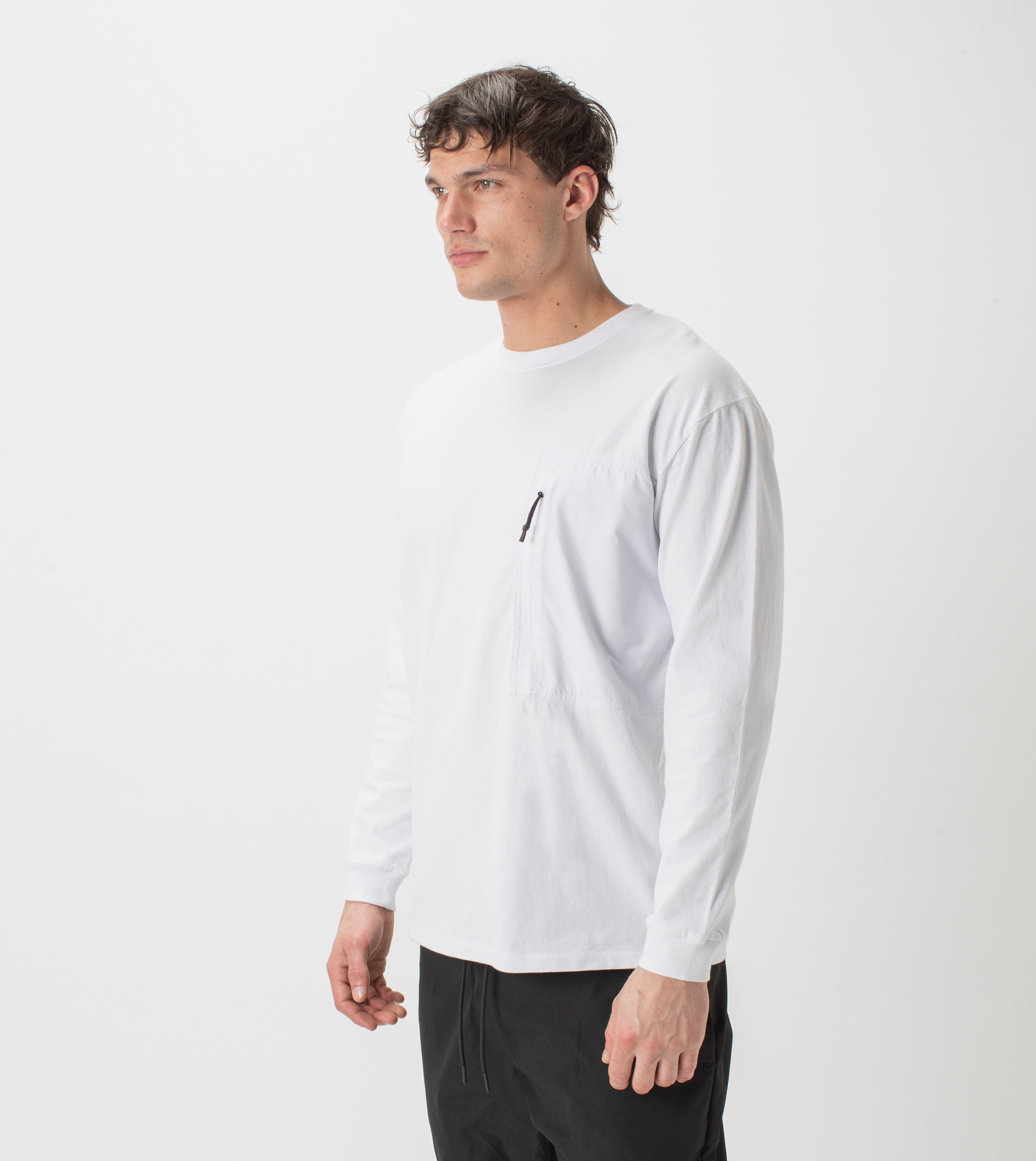 Tech Box LS Tee White