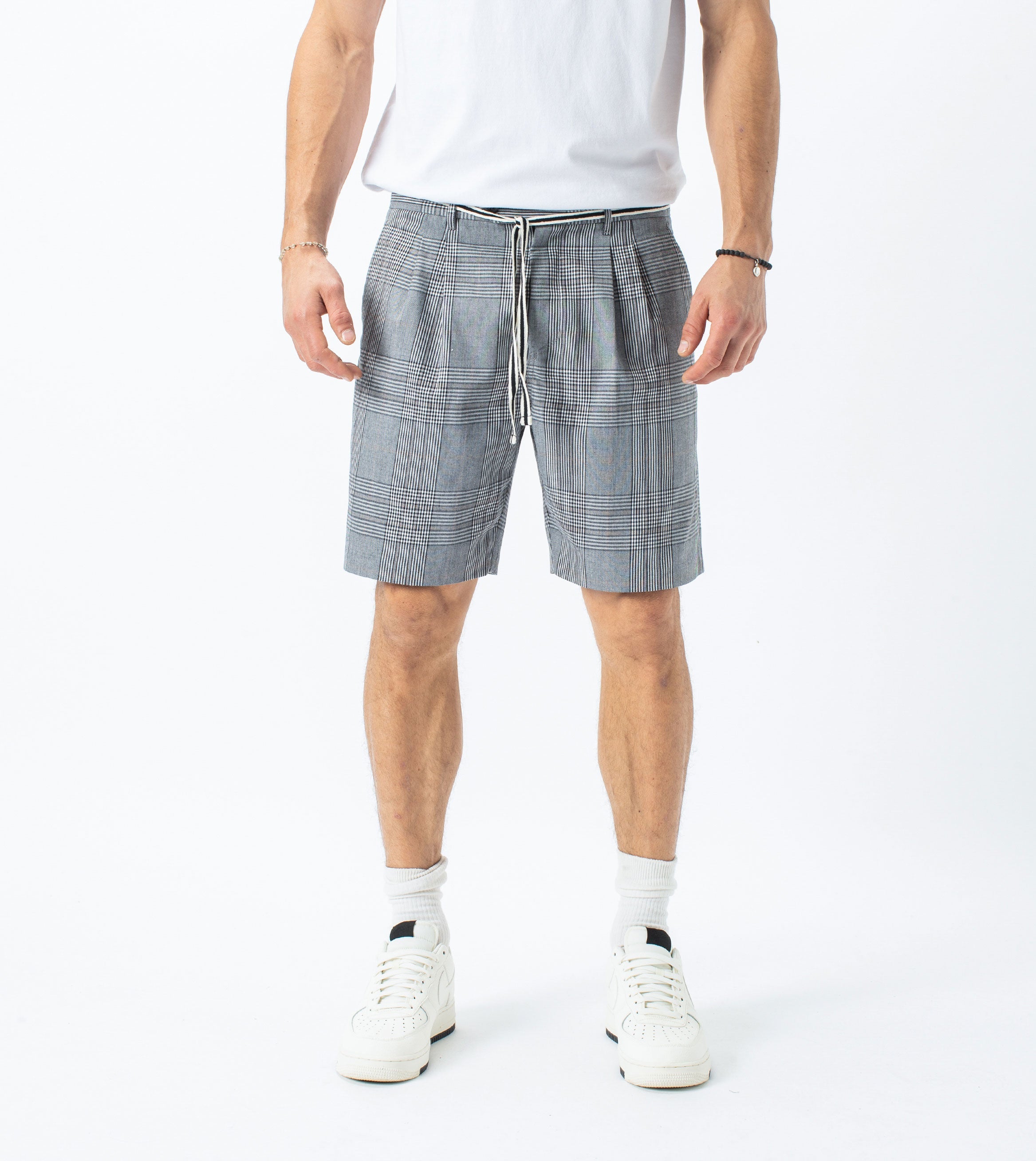 Tailo Plaid Short Grey