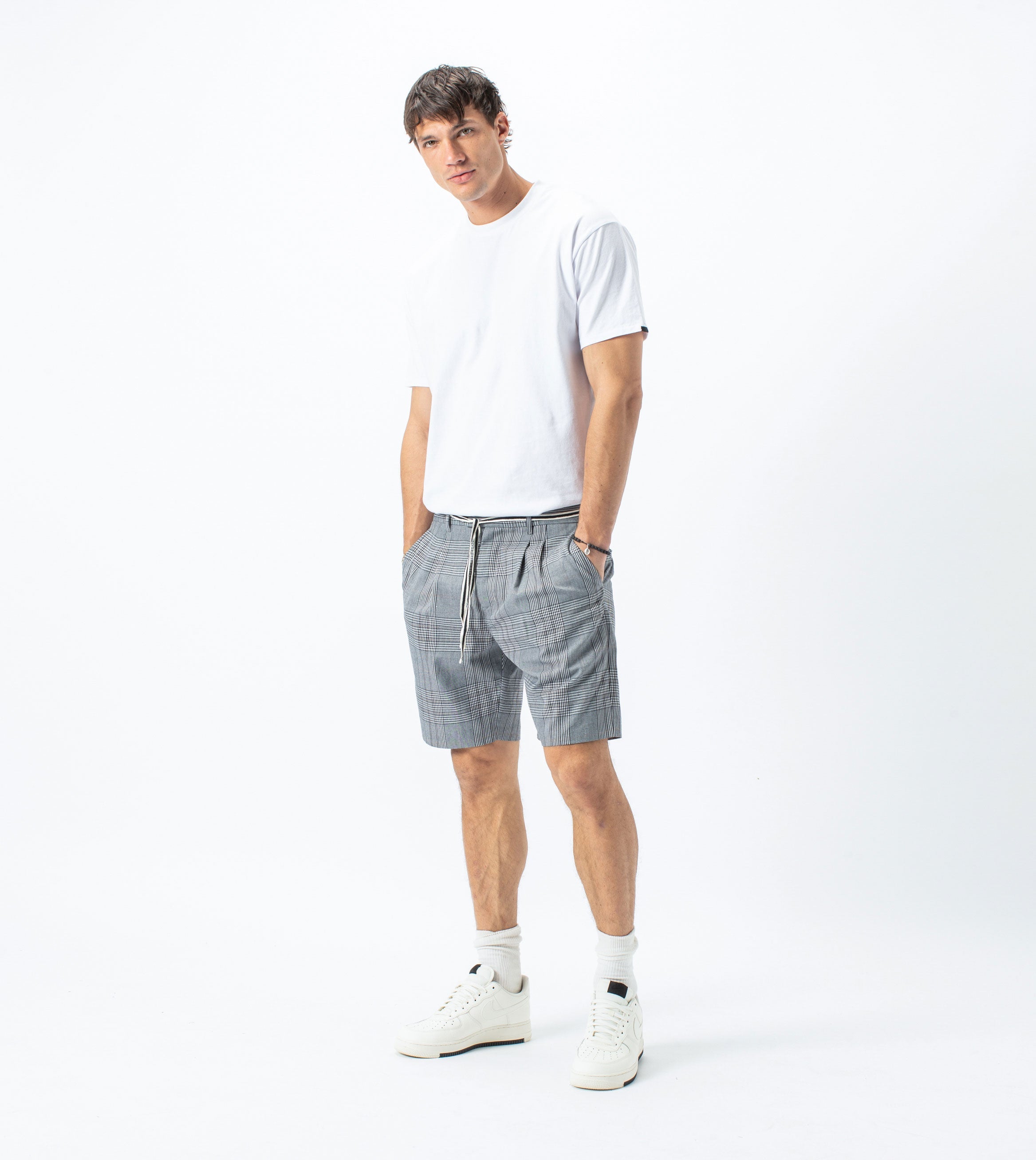 Tailo Plaid Short Grey