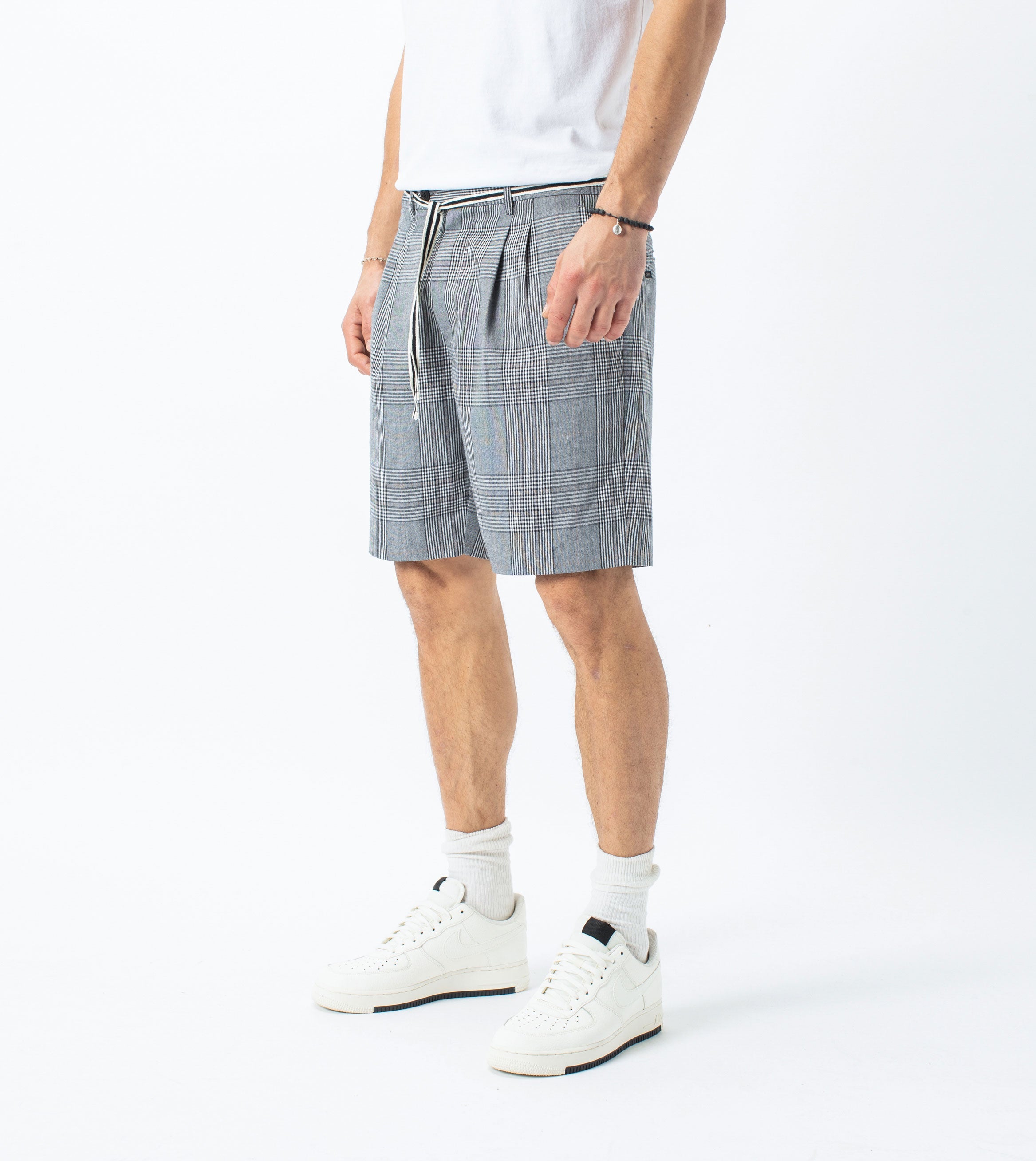 Tailo Plaid Short Grey