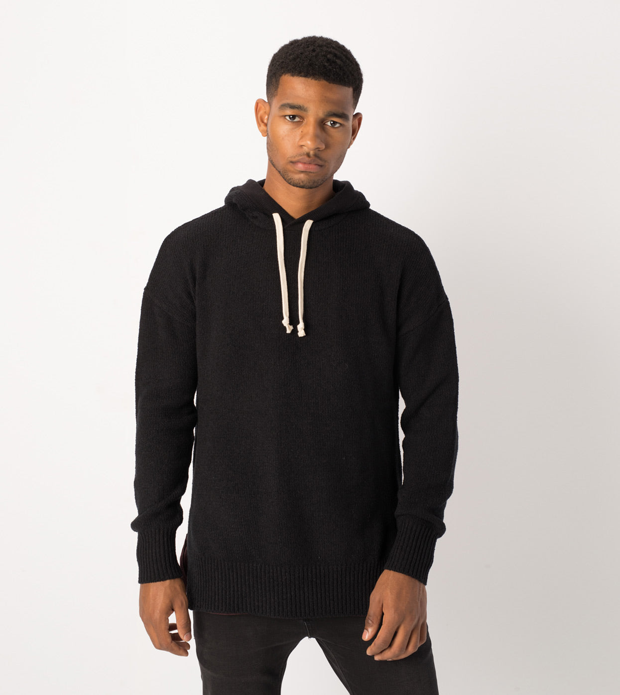 Towel Hood Knit Black - Sale