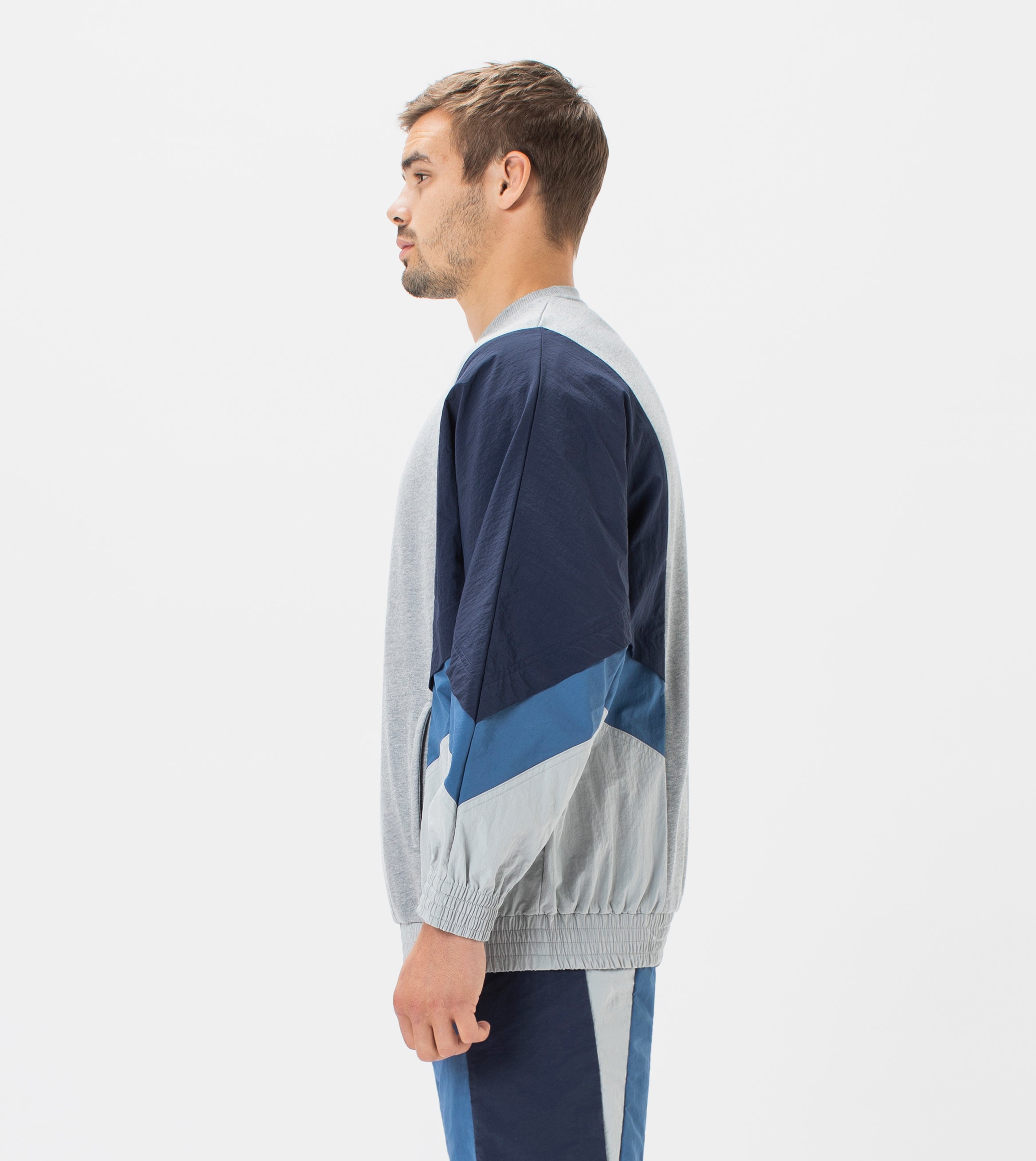 Panel Track Crew Sweat Royal/Indigo