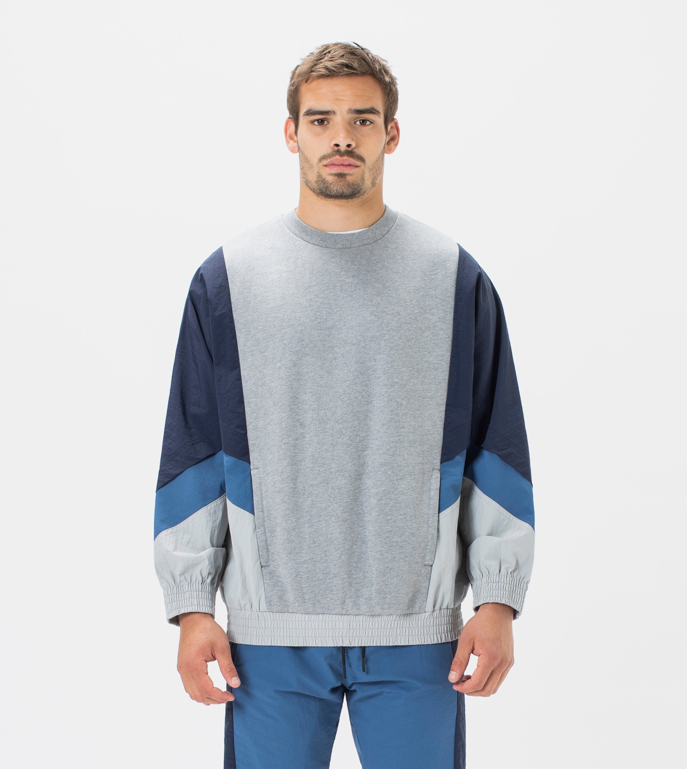 Panel Track Crew Sweat Royal/Indigo