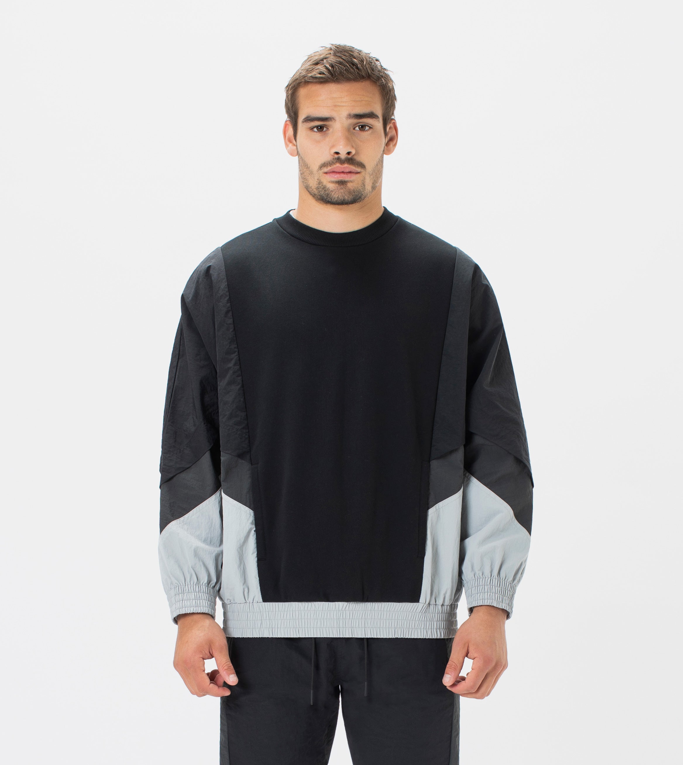 Panel Track Crew Sweat Black/Ash