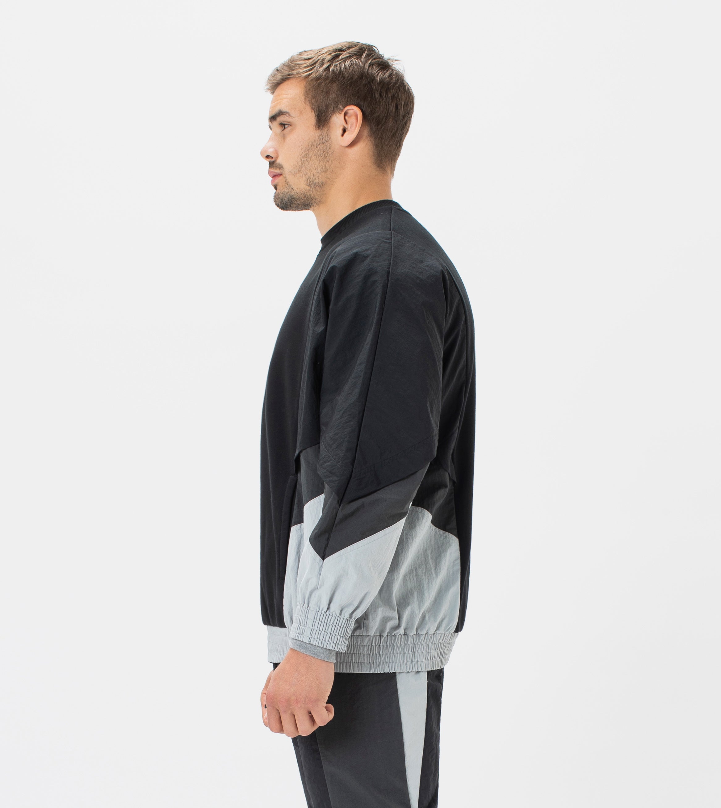 Panel Track Crew Sweat Black/Ash