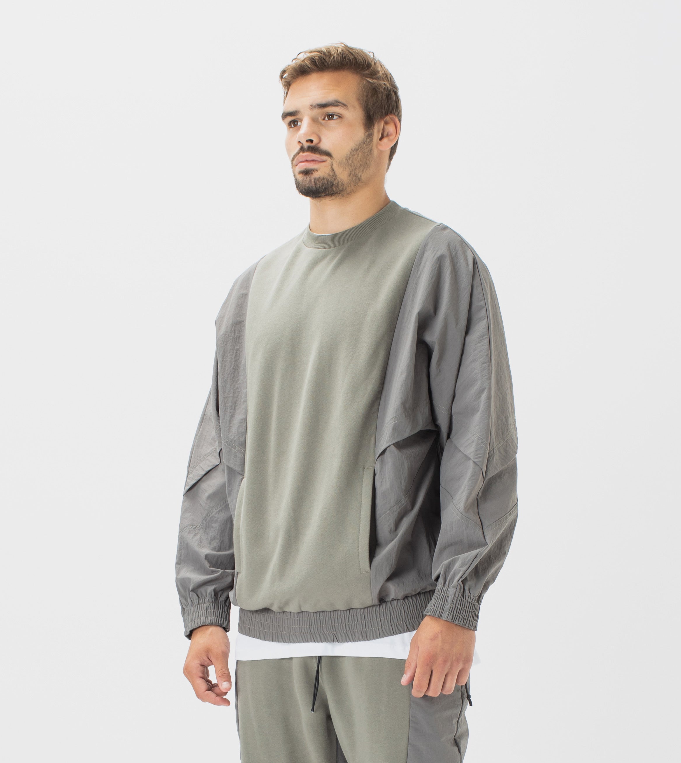 Track Lowgo Crew Sweat Dk Moss