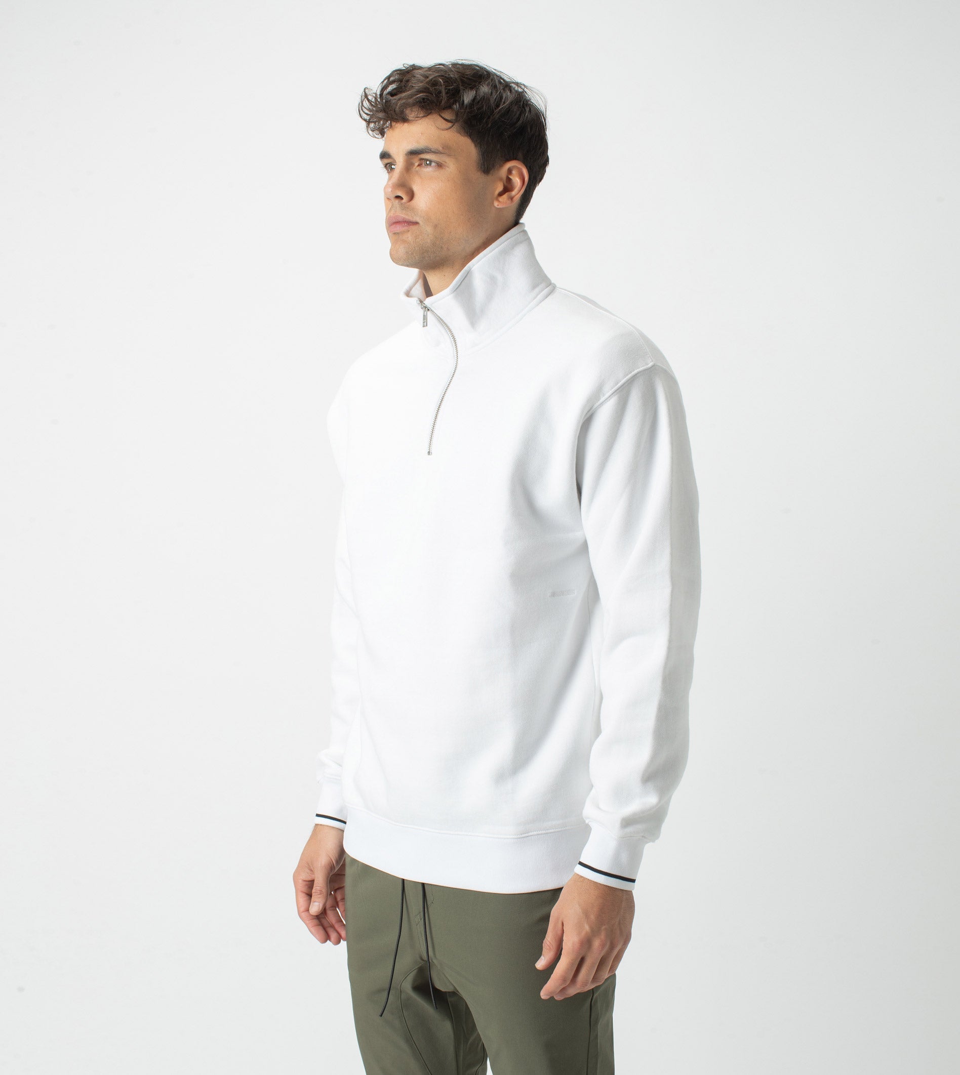 Track Zip Sweat White