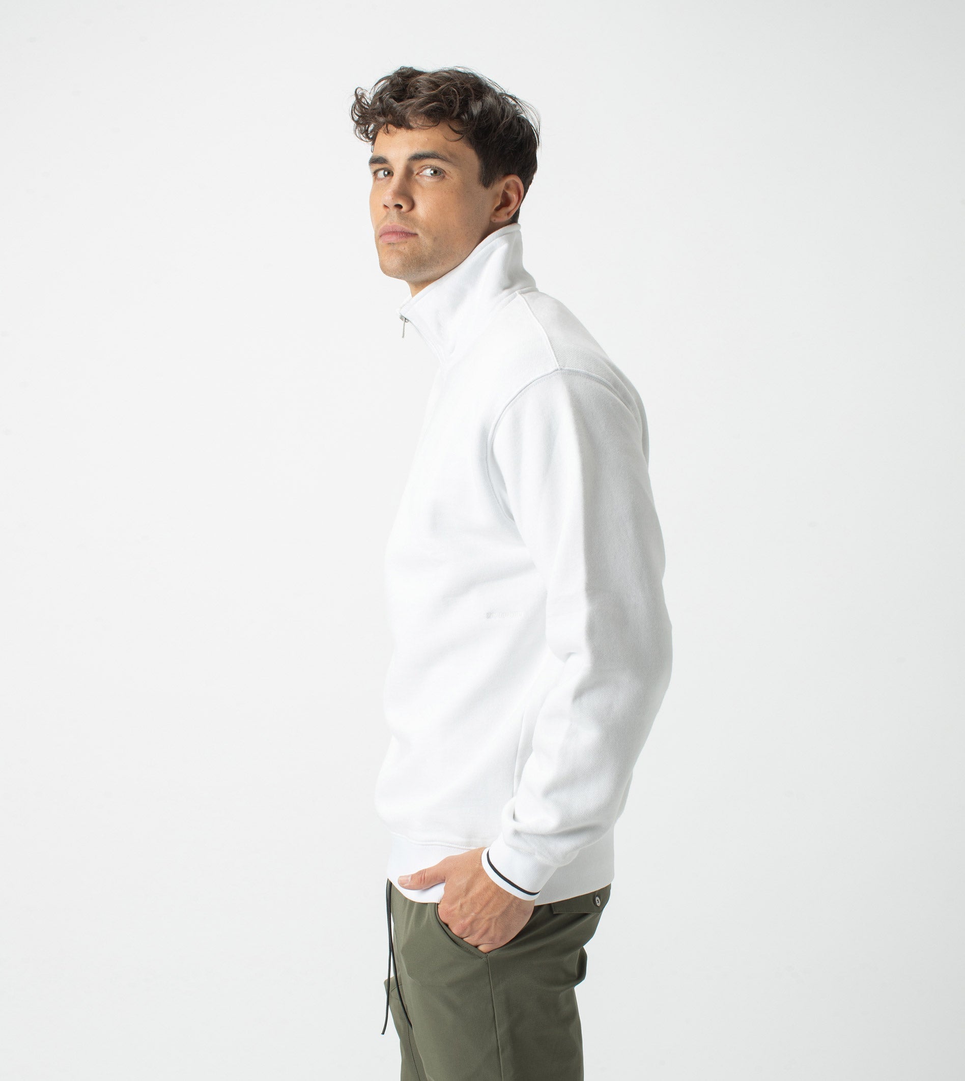 Track Zip Sweat White
