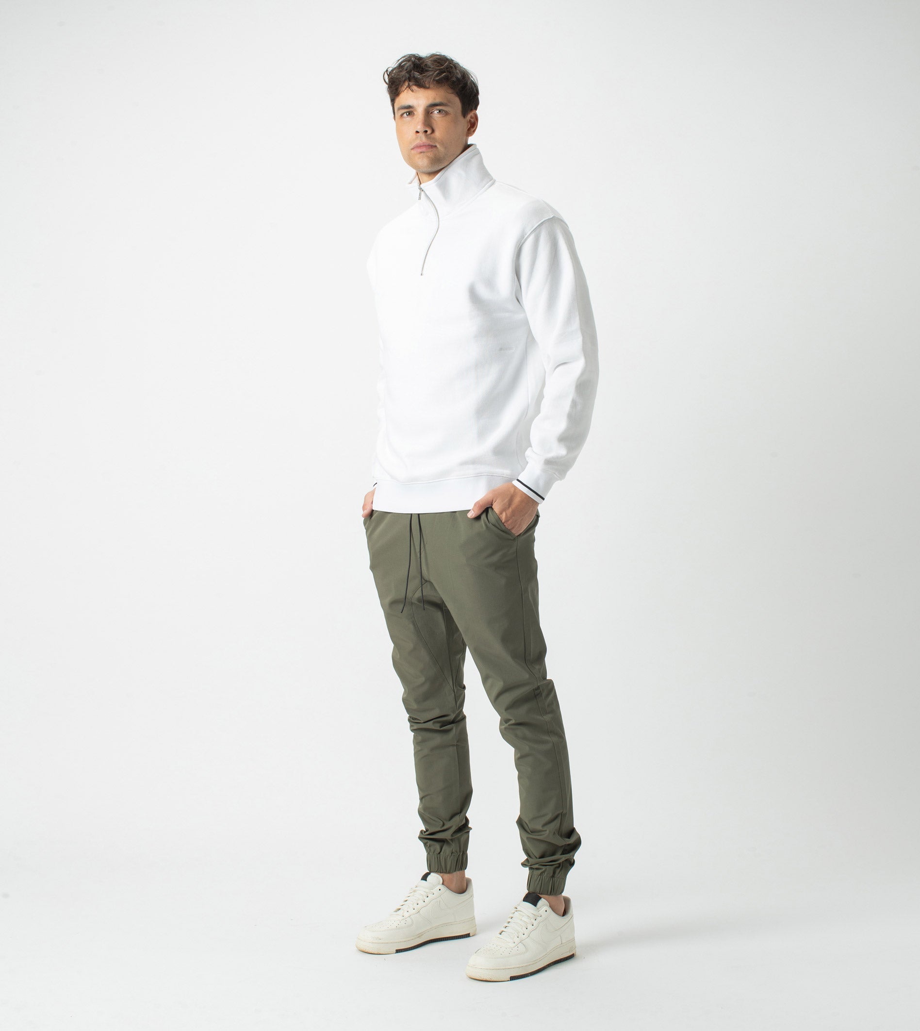Track Zip Sweat White