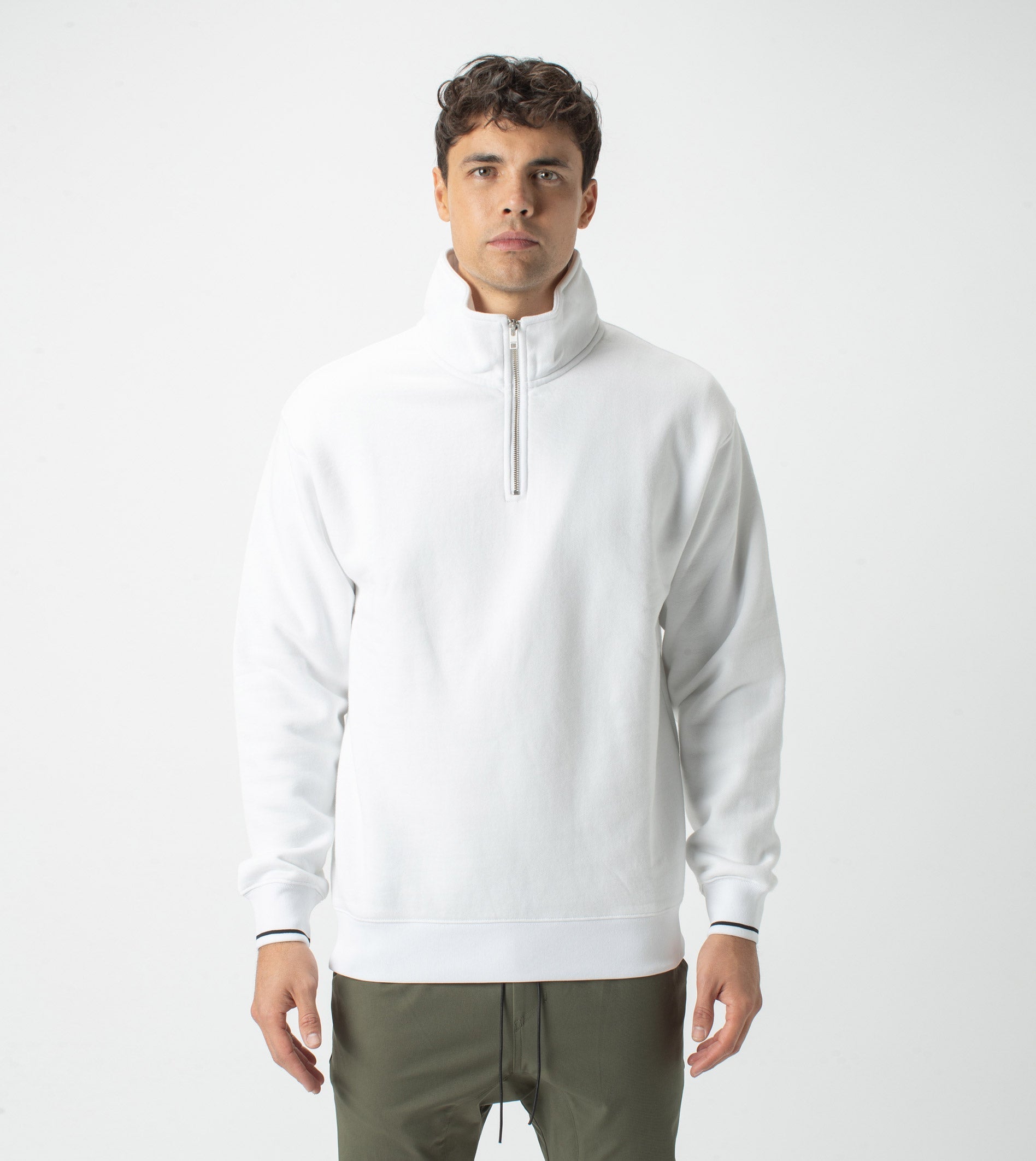 Track Zip Sweat White