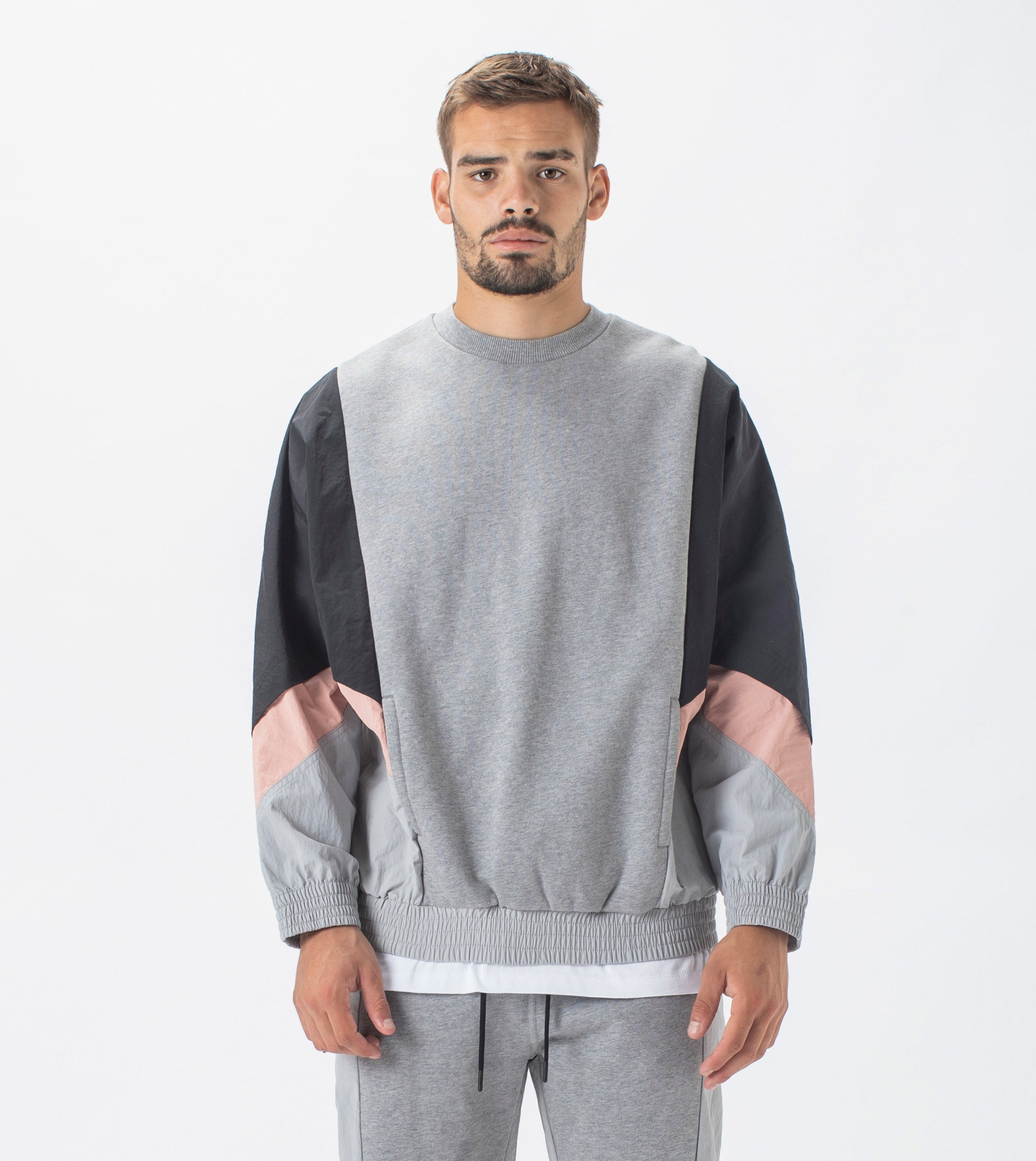 Track Lowgo Crew Sweat Dk Grey Marle
