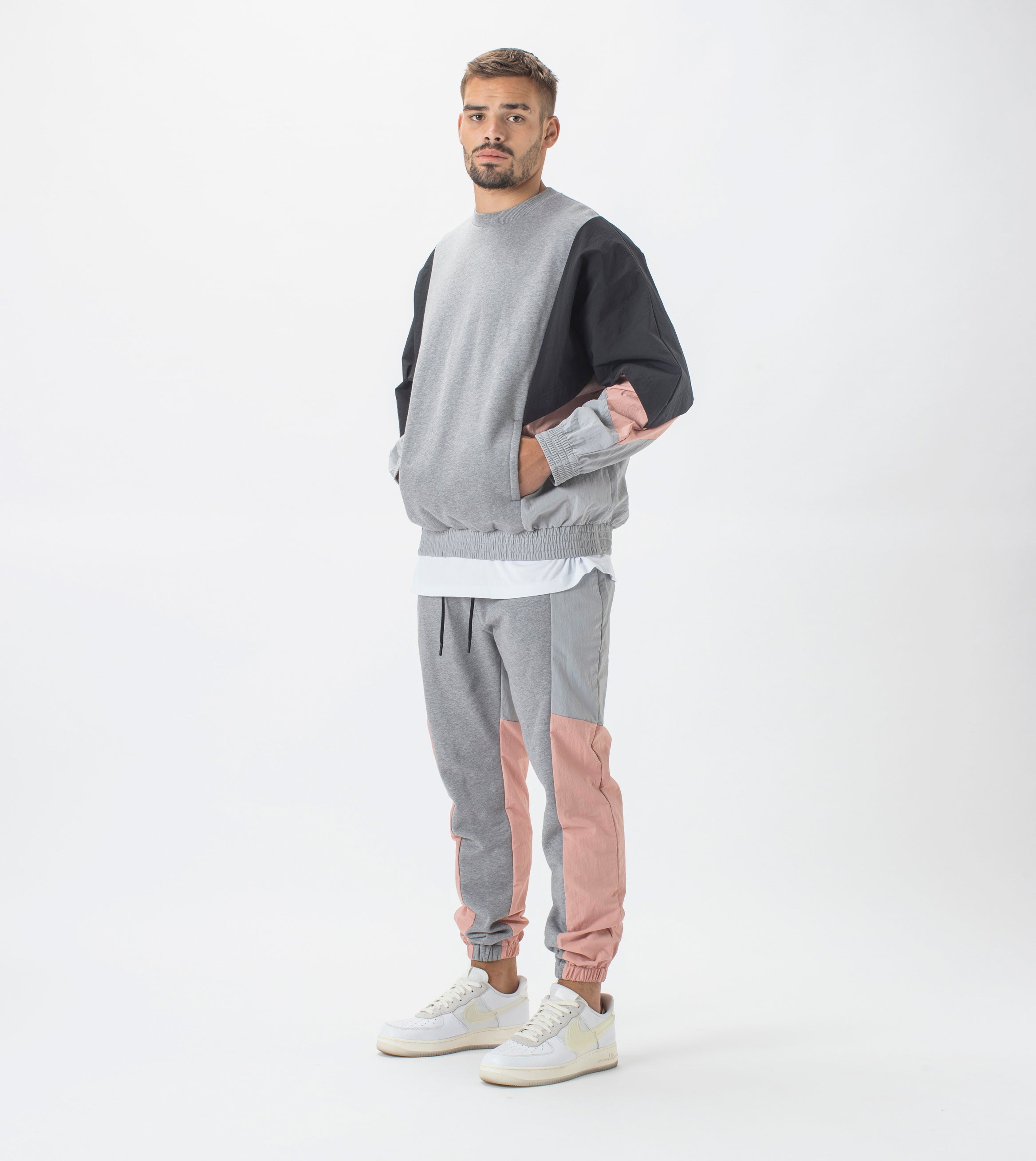 Track Lowgo Crew Sweat Dk Grey Marle