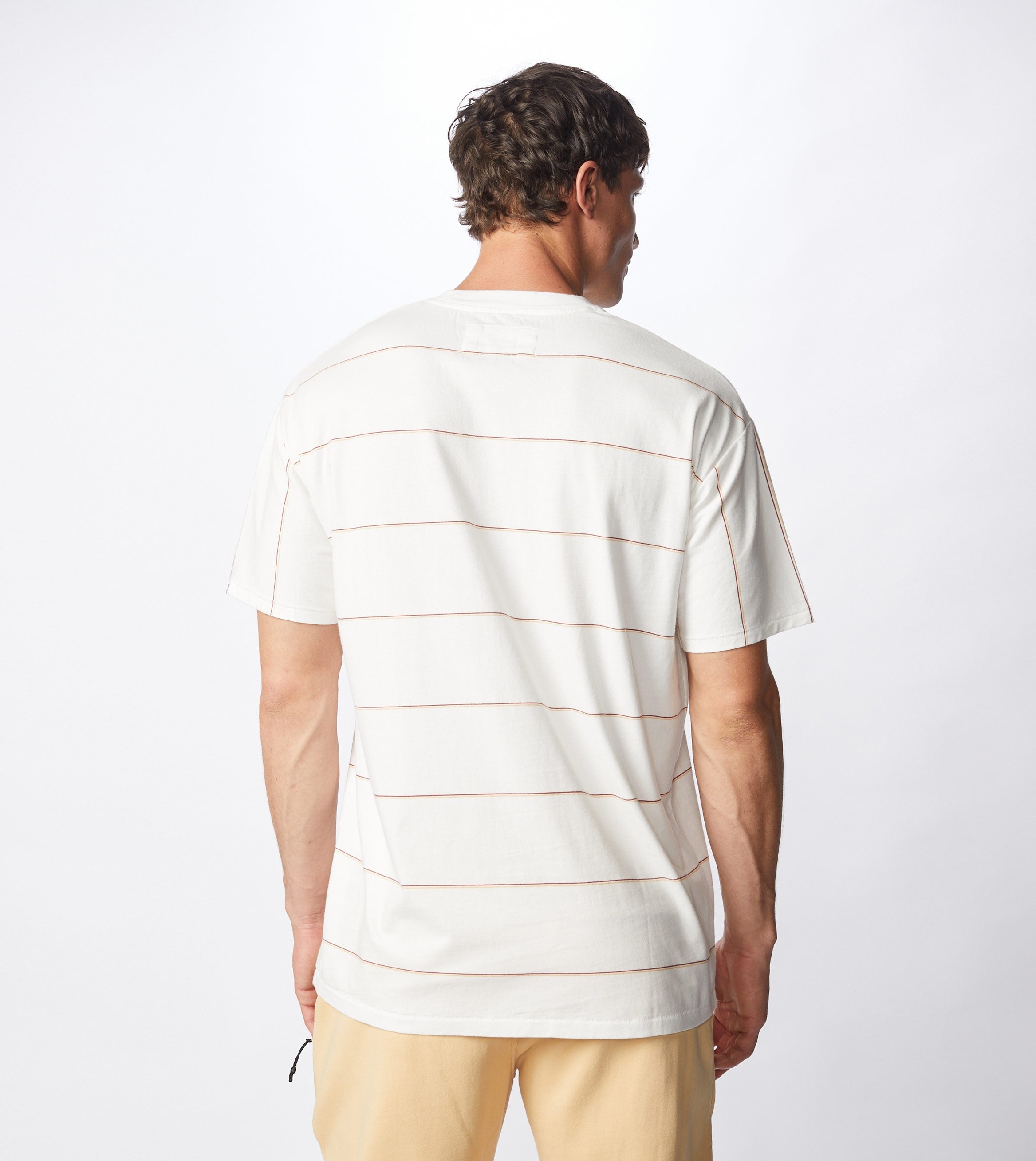 Tri-Stripe Box Tee Milk/Mango